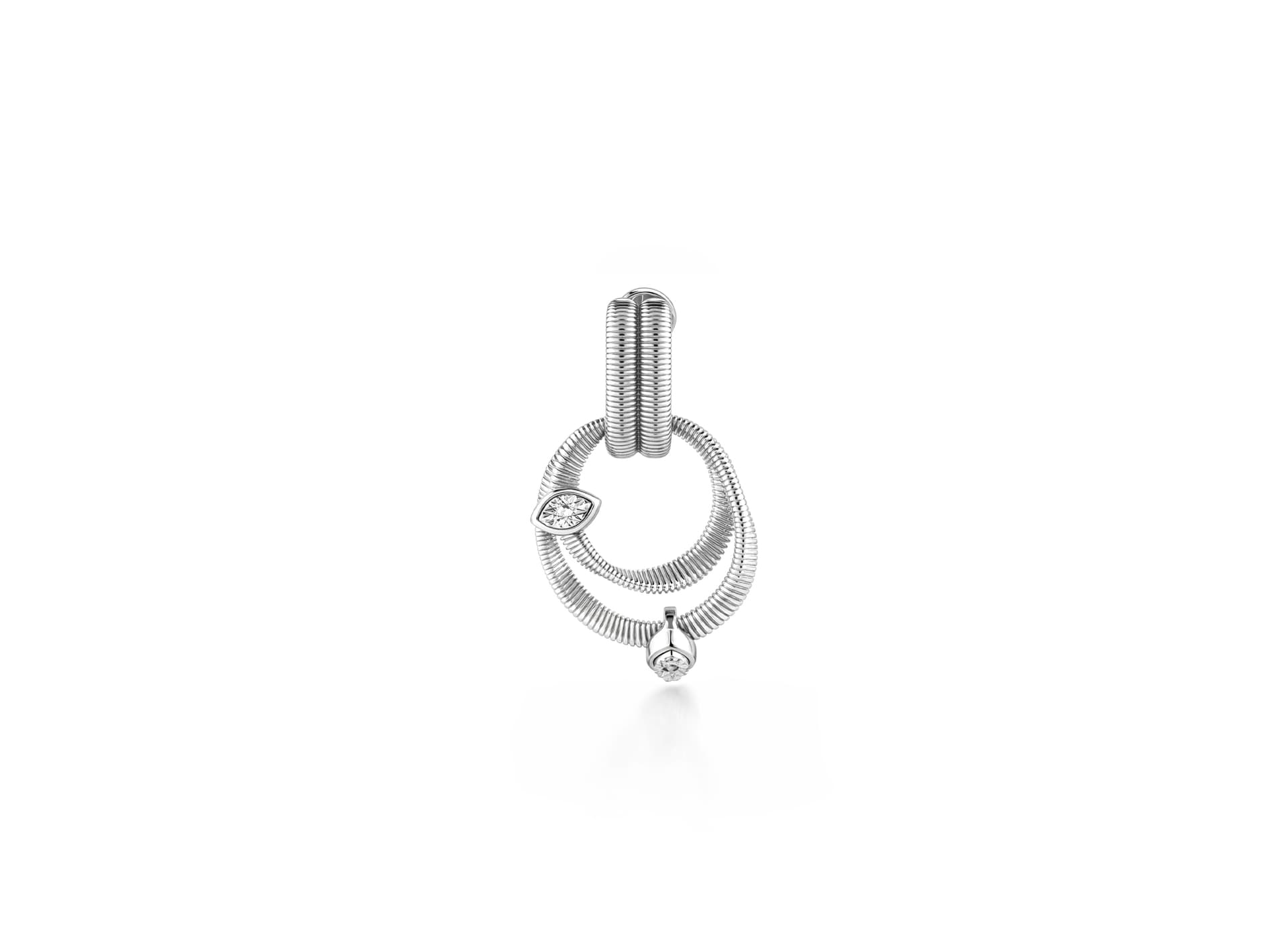 Серьги из серебра 925 с бриллиантами