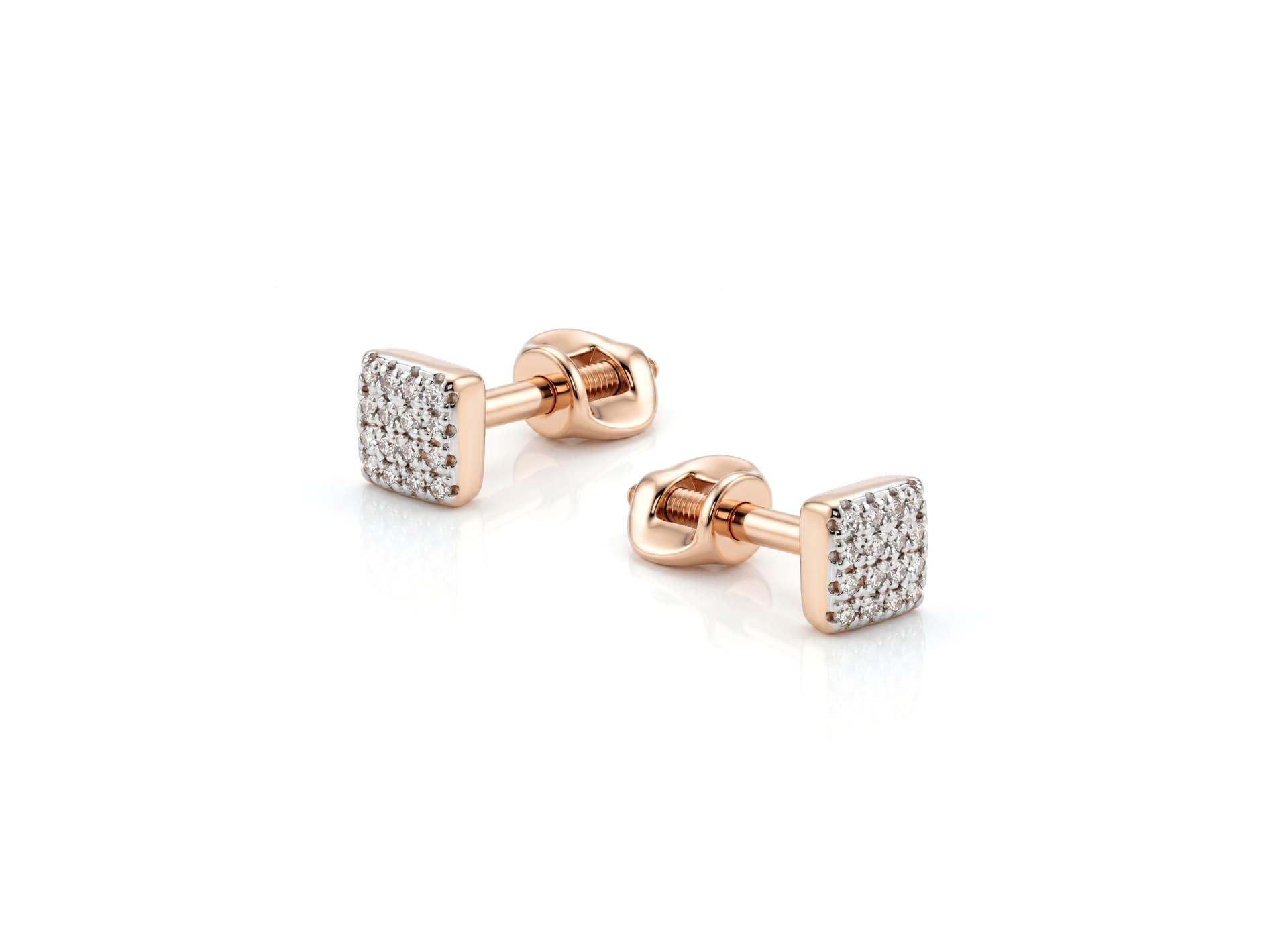 Серьги из золота 585 с бриллиантами