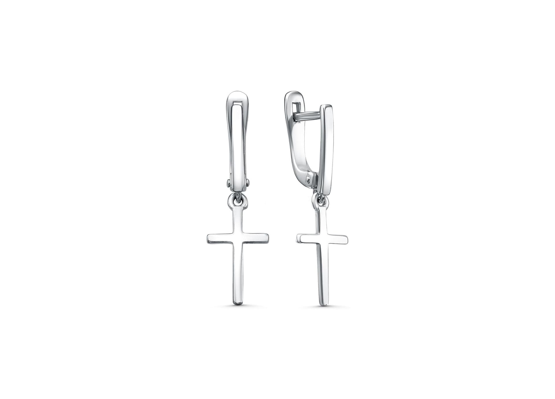 Серьги из серебра 925 без вставки