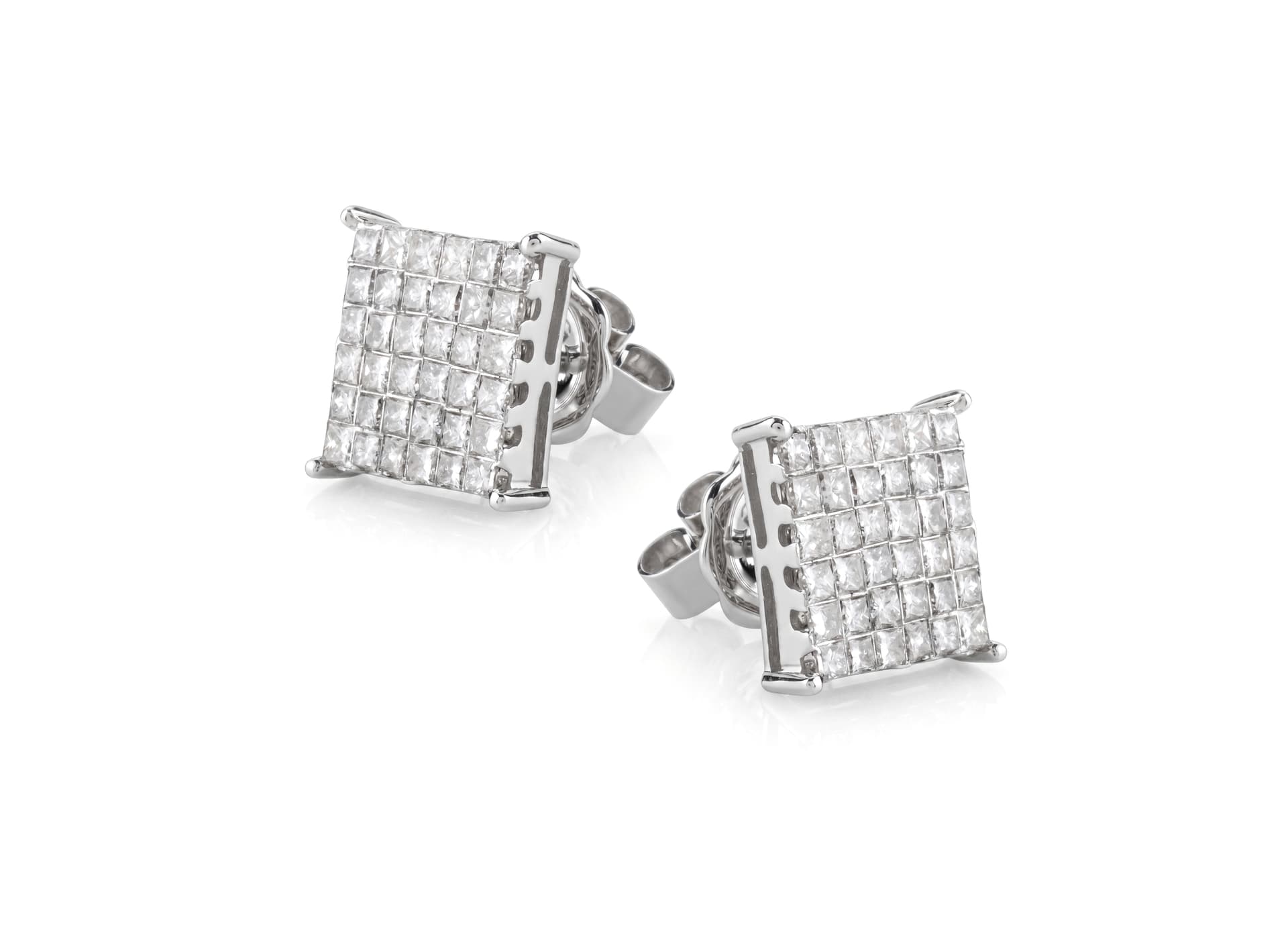Серьги из золота 585 с бриллиантами
