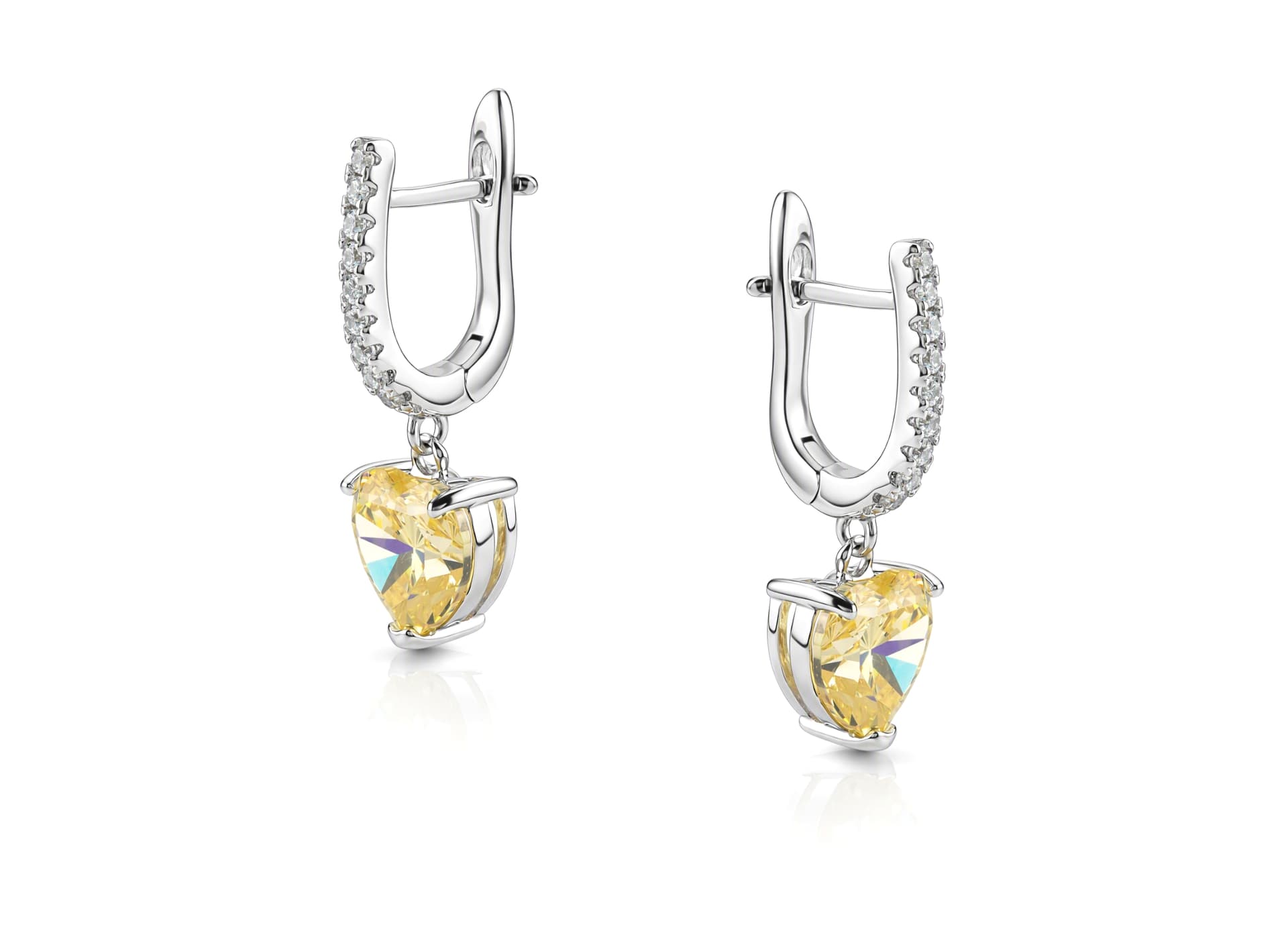 Серьги из серебра 925 с кубическим цирконием