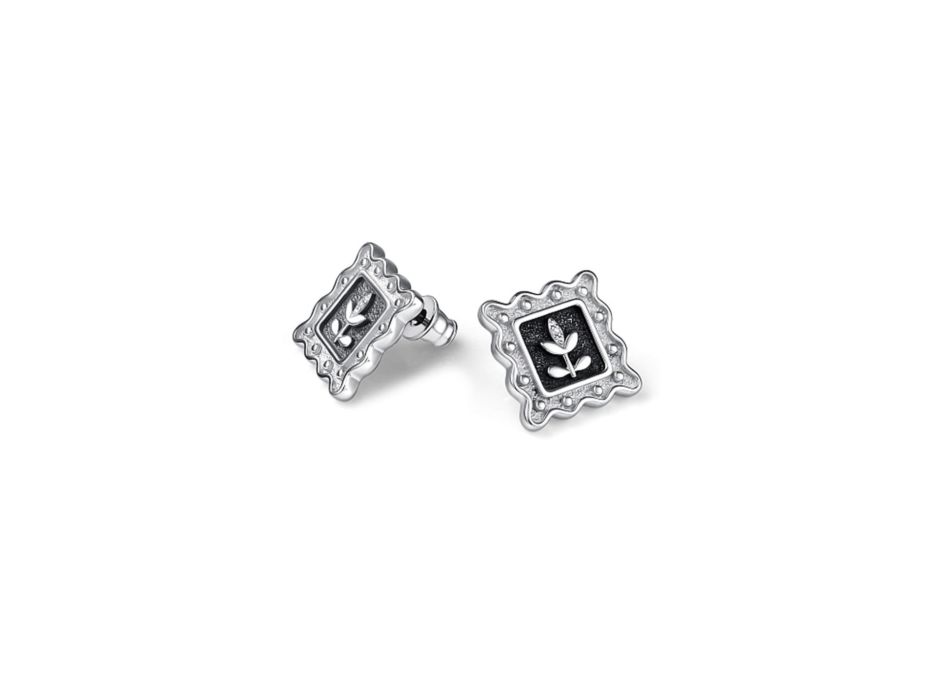 Серьги из серебра 925 с фианитами
