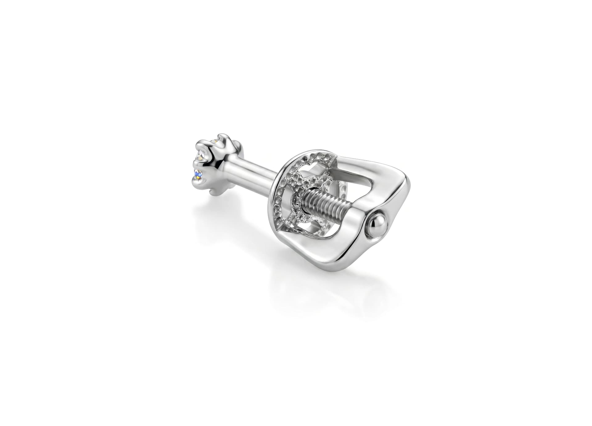 Серьги из золота 585 с  бриллиантом
