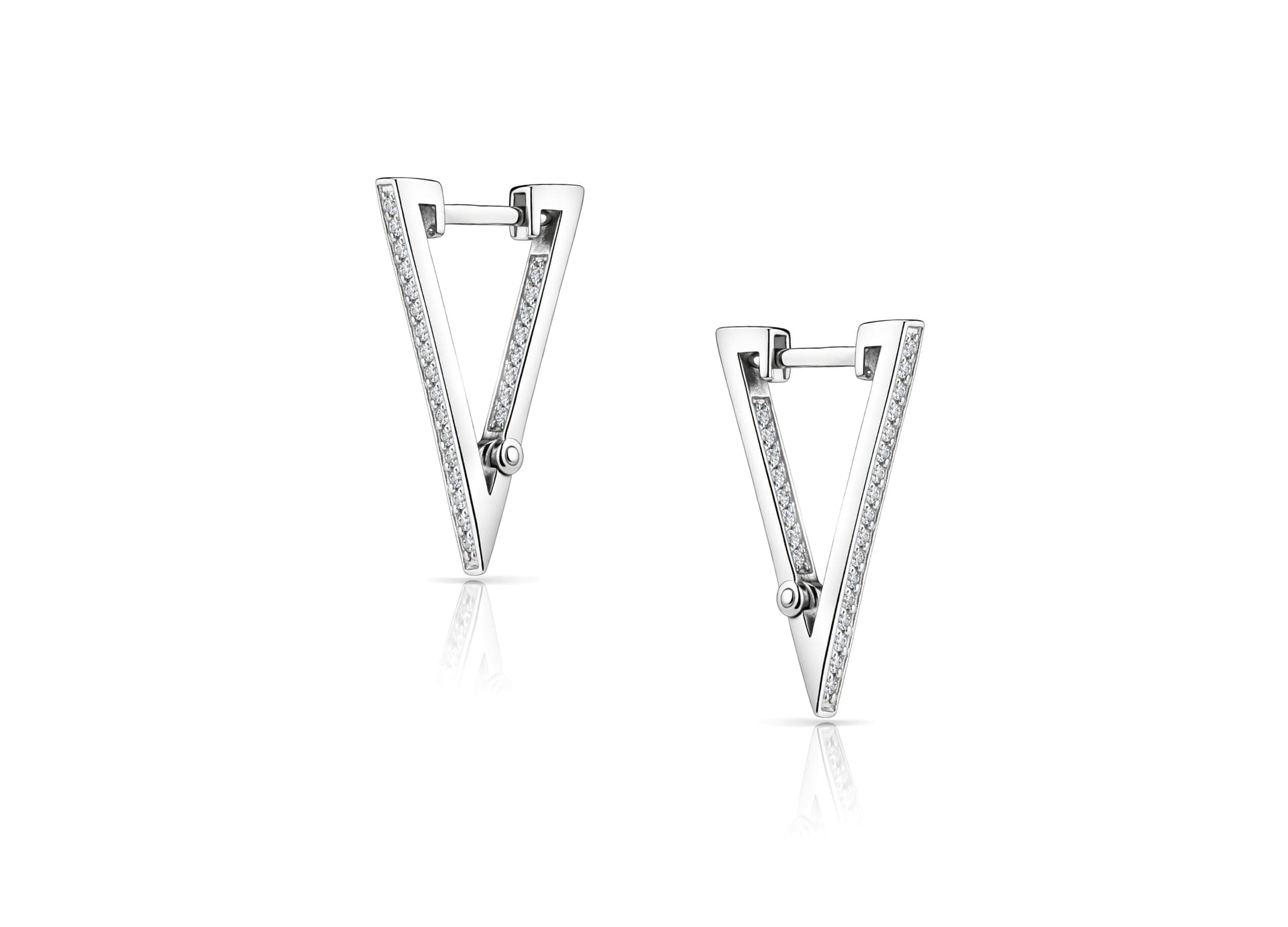 Серьги из серебра 925 с фианитами