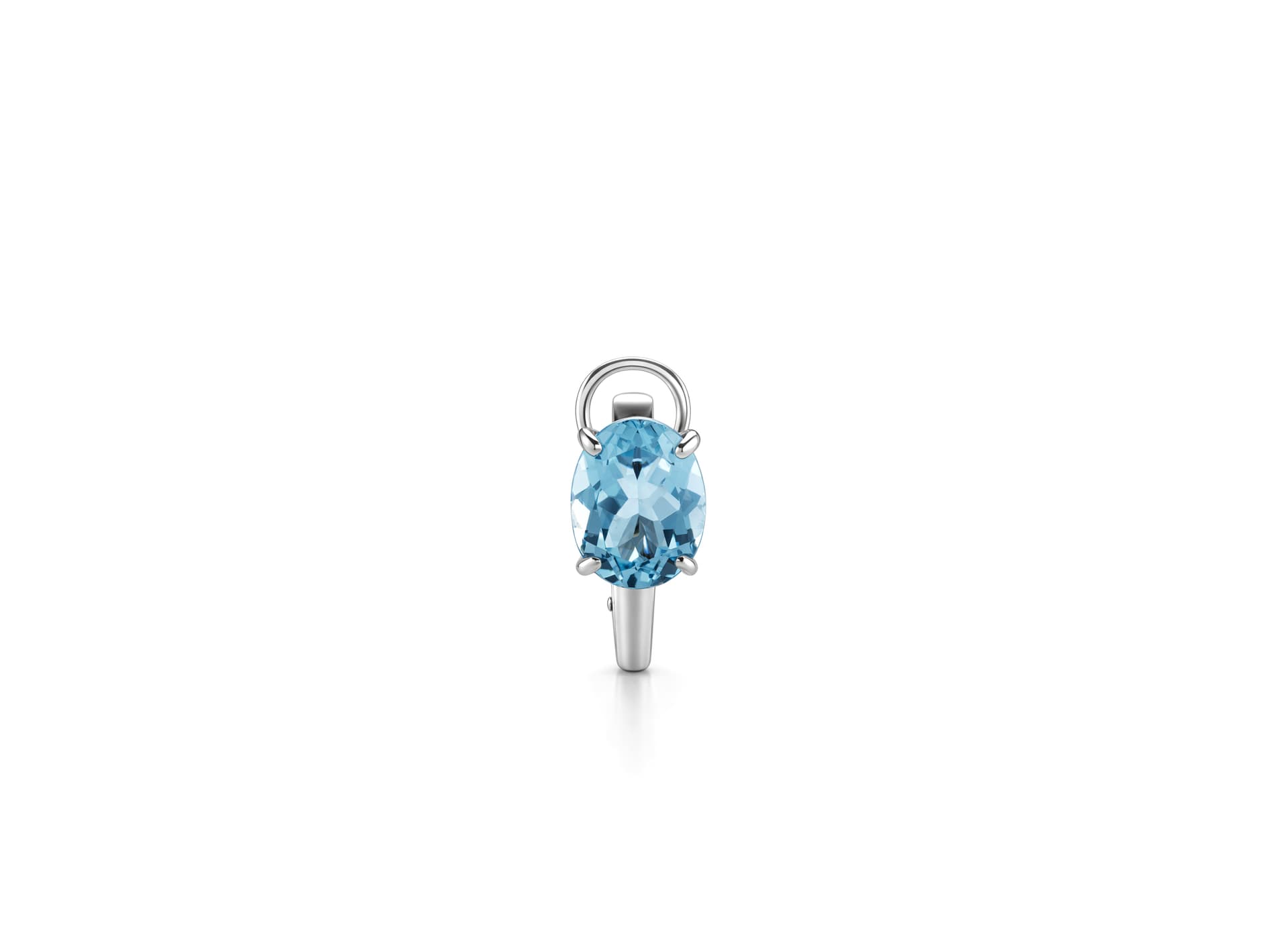 Серьги из серебра 925 с топазами sky blue