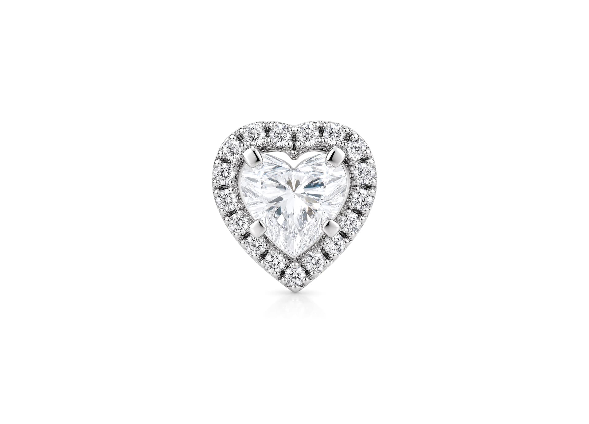 Серьги из золота 585 с выращенным бриллиантом