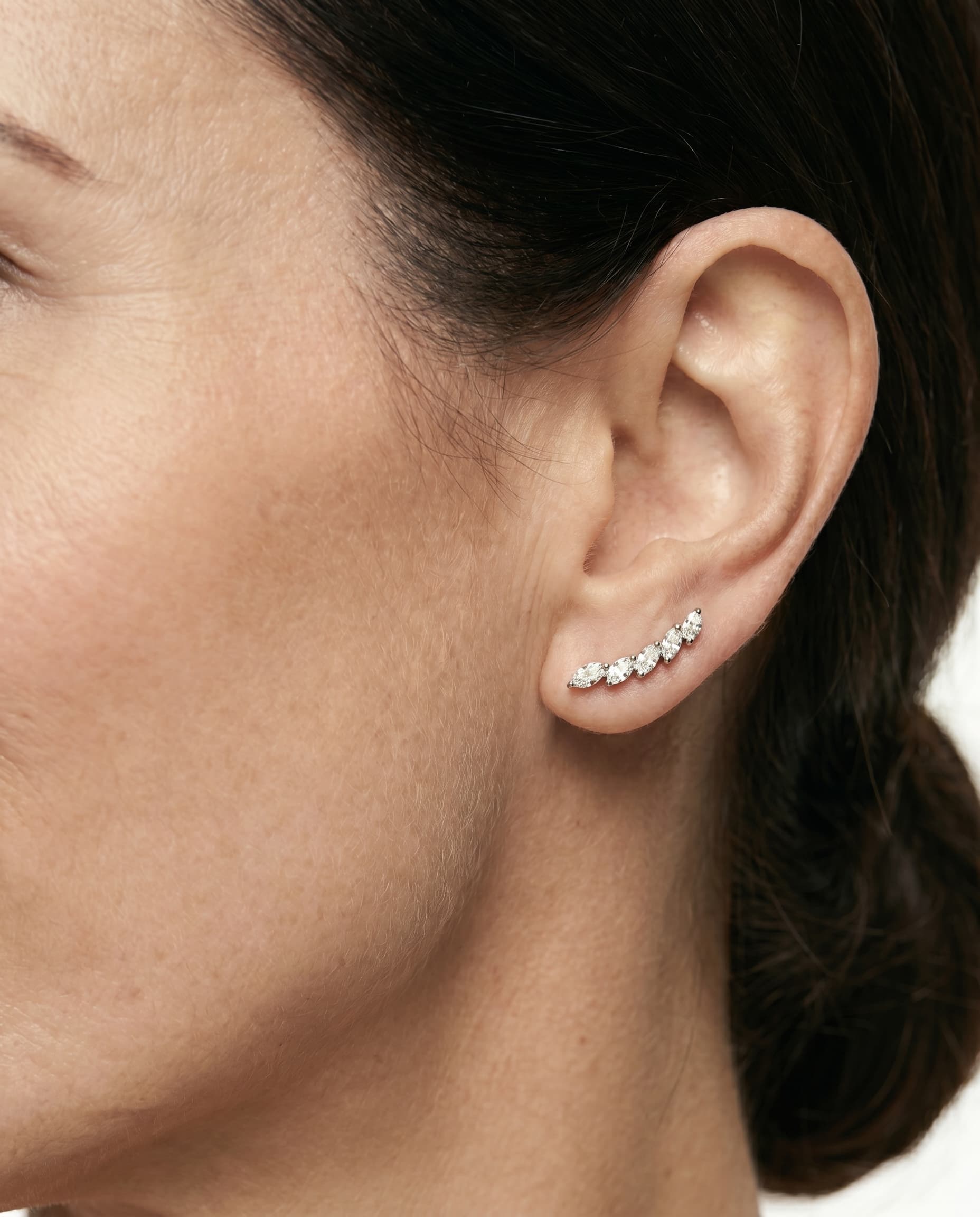 Серьги из серебра 925 с фианитами