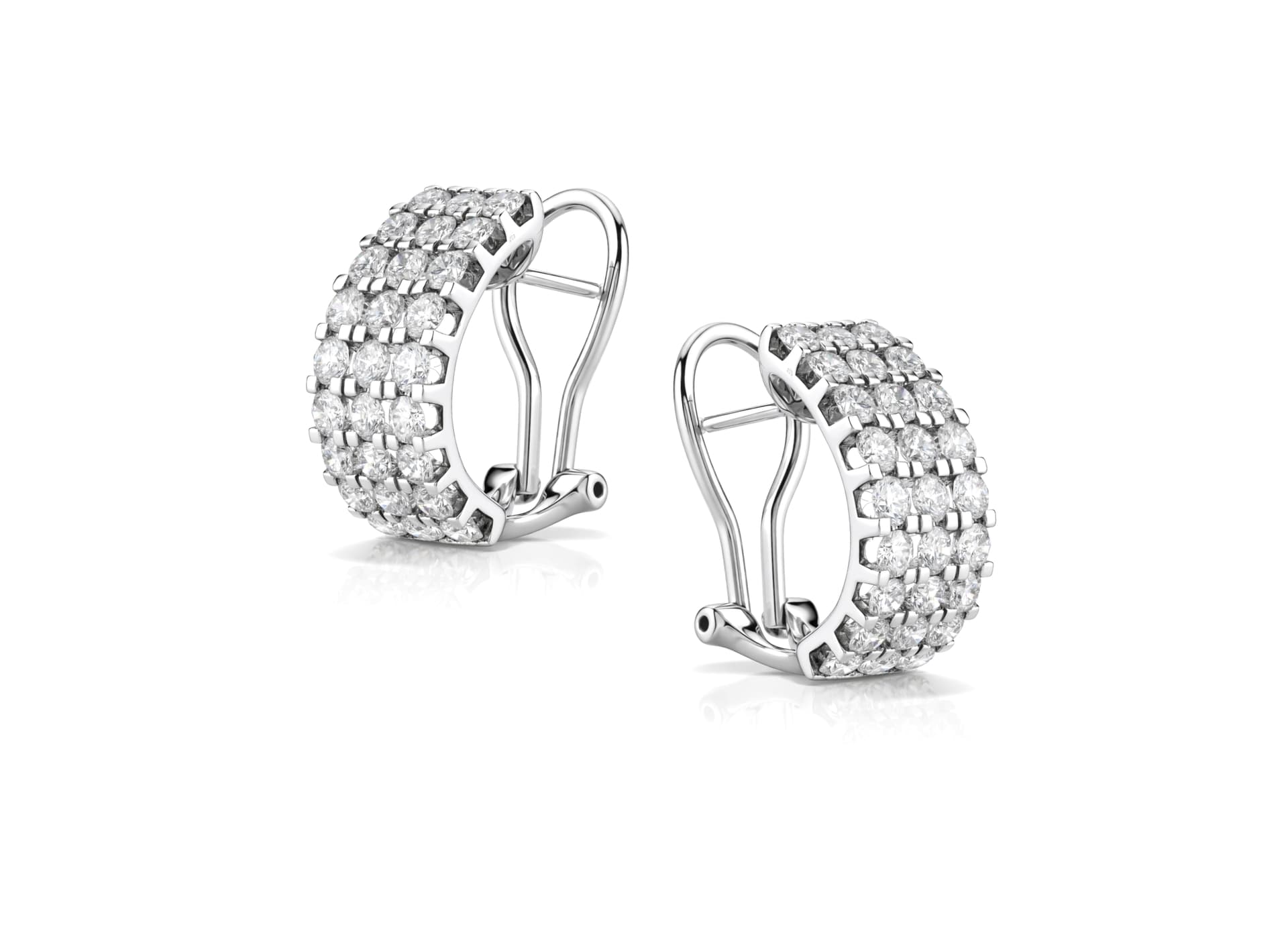 Серьги из золота 585 с бриллиантами