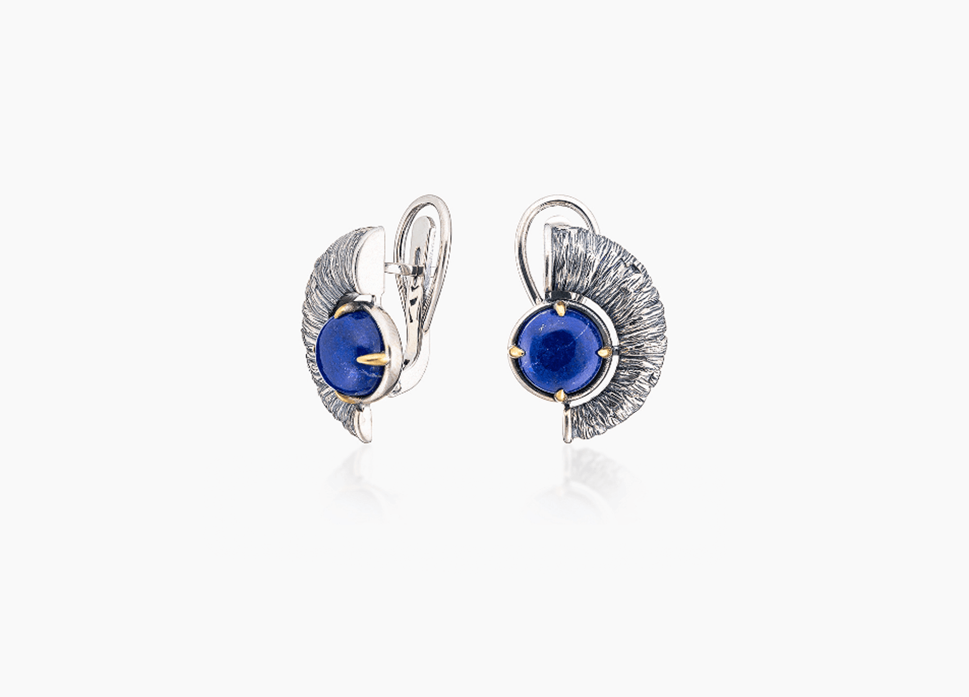 Серьги из серебра 925 с  лазуритом