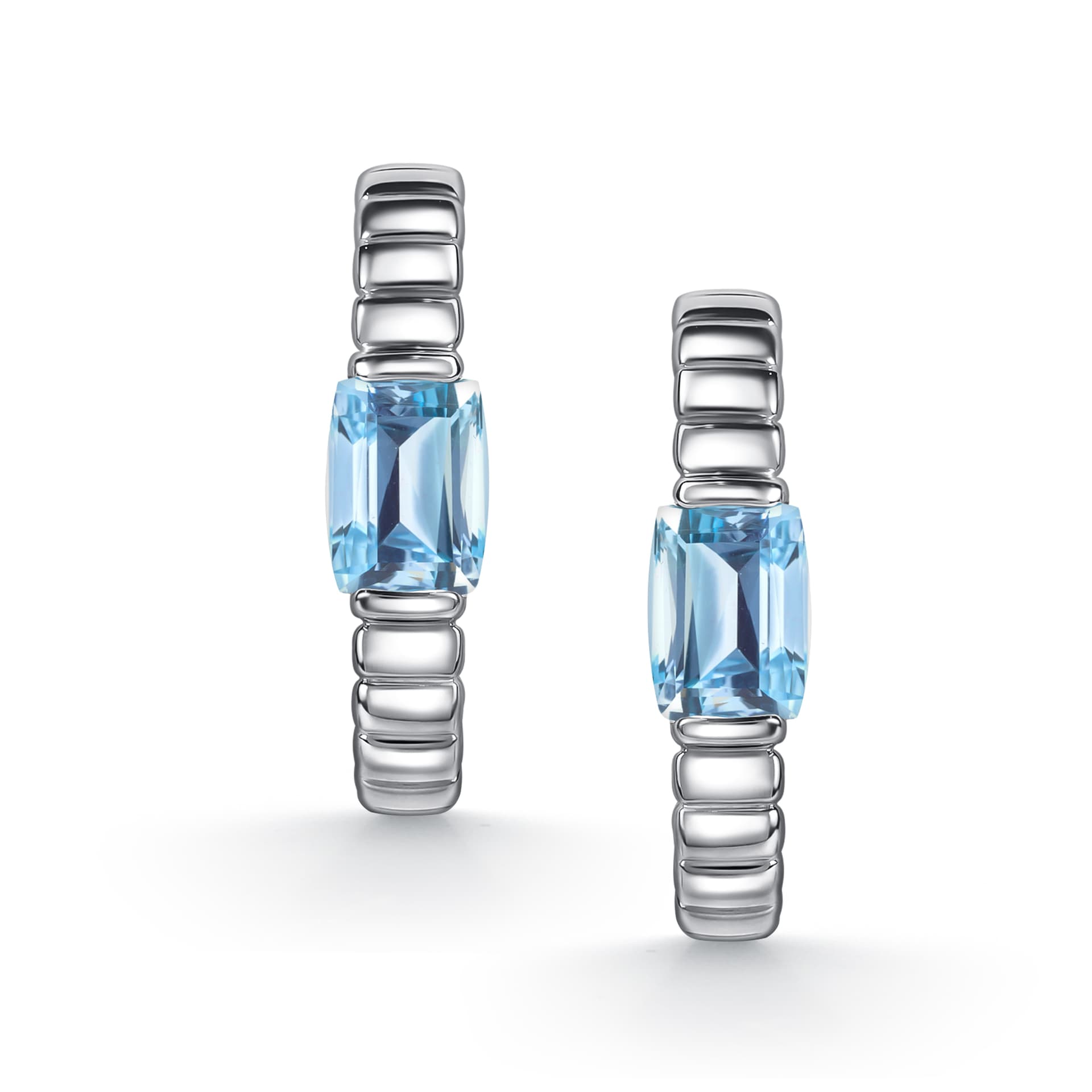 Серьги из серебра 925 с топазами