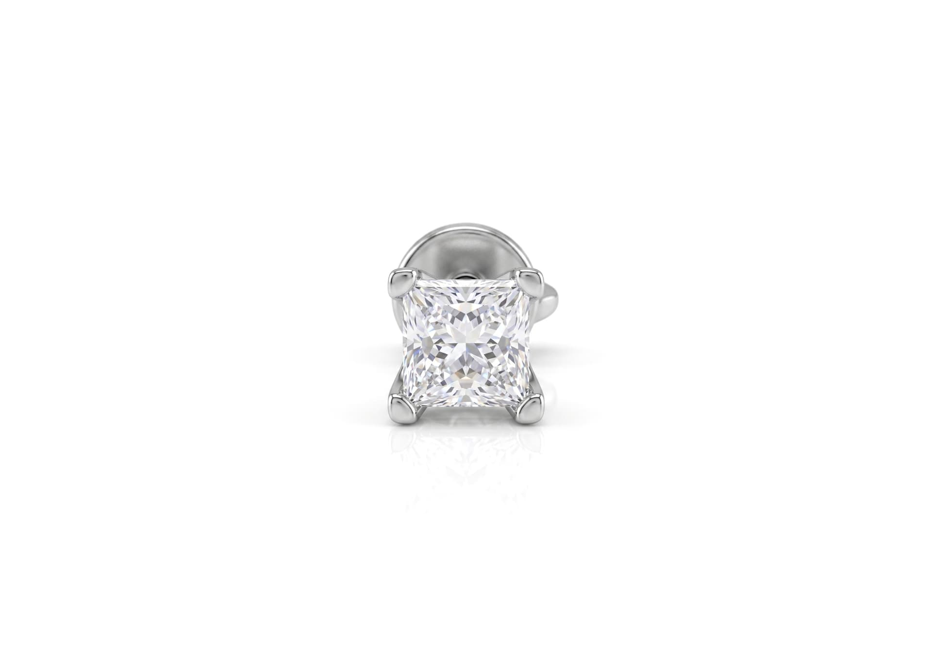Серьги из серебра 925 с выращенными бриллиантами