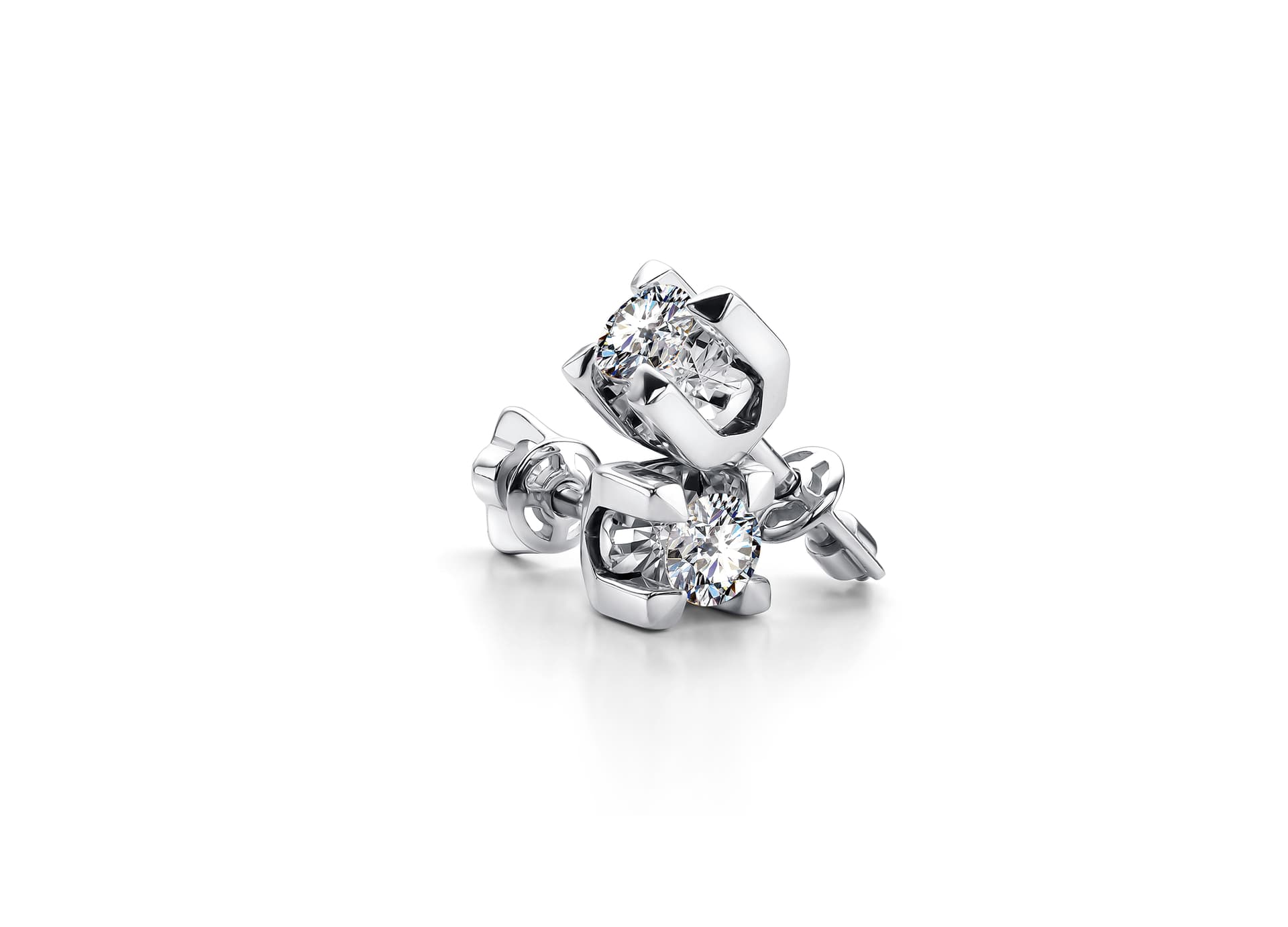 Серьги из золота 585 с бриллиантами