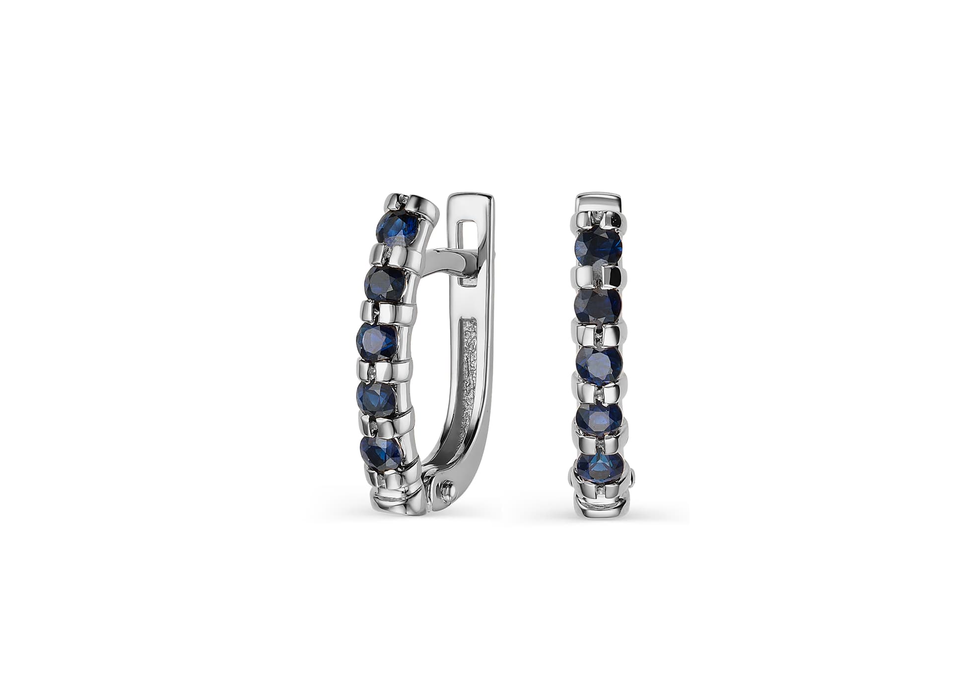 Серьги из золота 585 с сапфирами