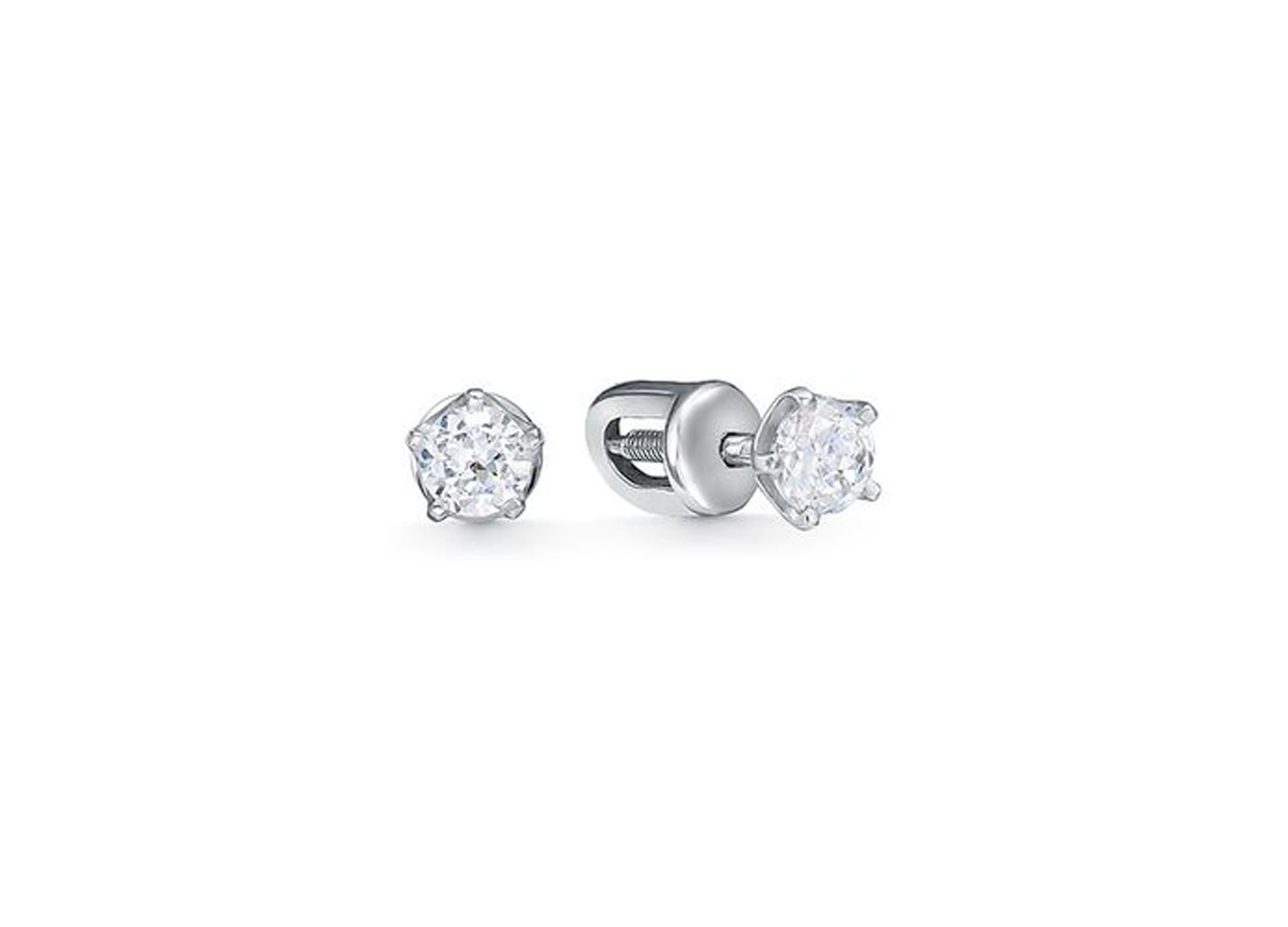 Серьги из серебра 925 с фианитами