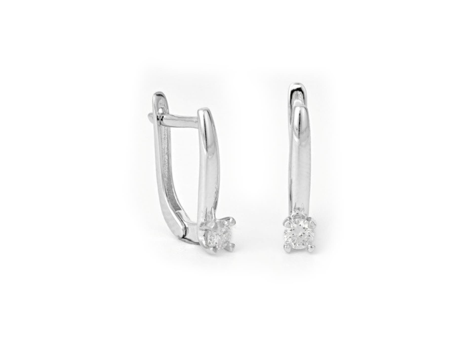 Серьги из серебра 925 с выращенными бриллиантами