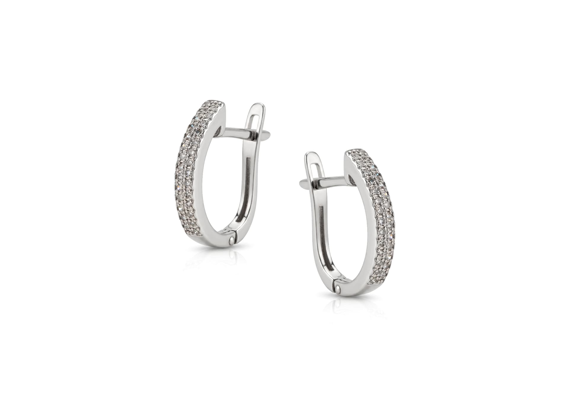 Серьги из золота 585 с бриллиантами