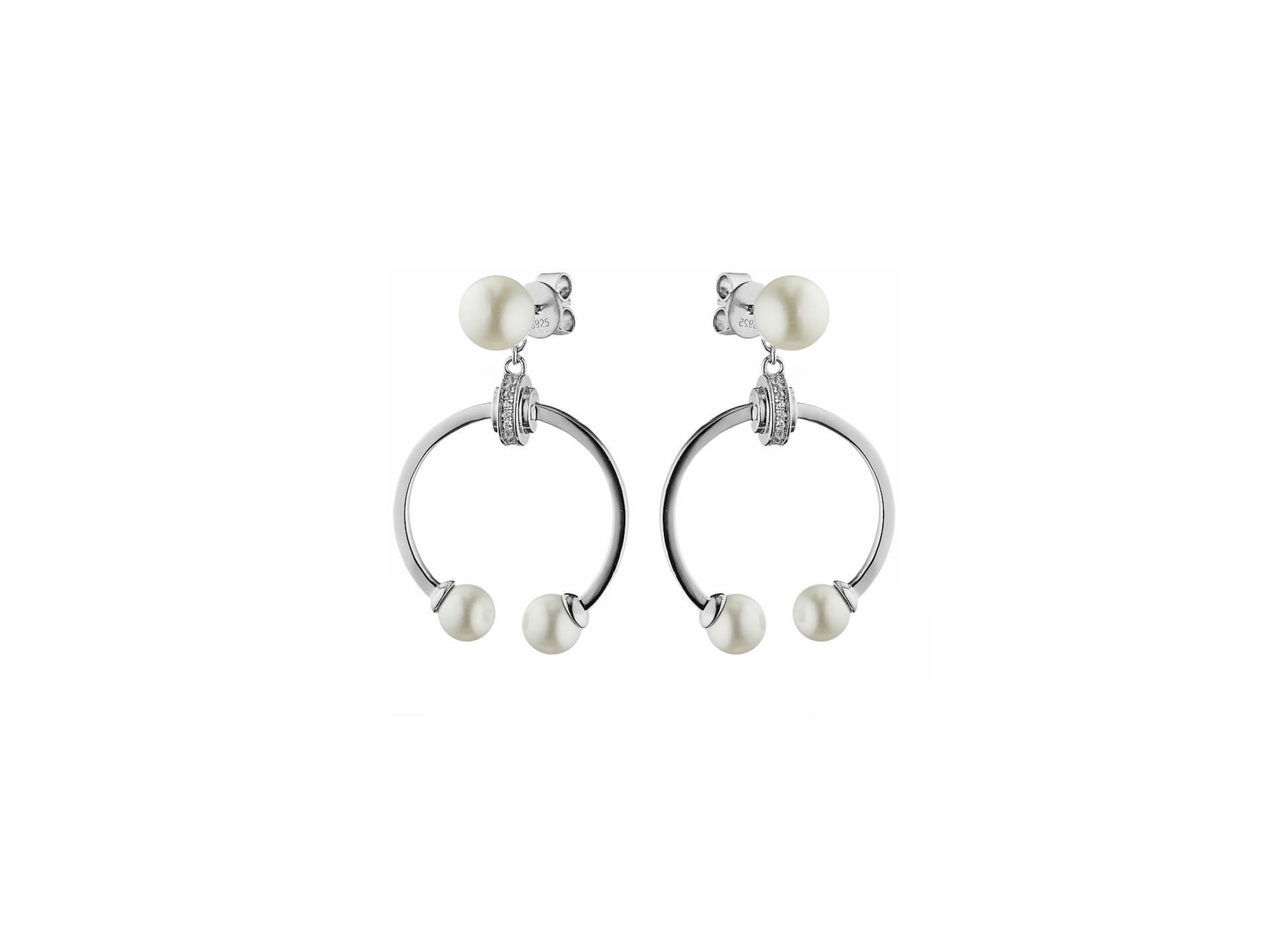 Серьги из серебра 925 с жемчугом