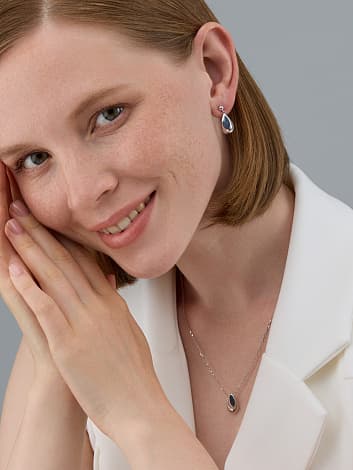 Серьги из серебра 925 без вставки