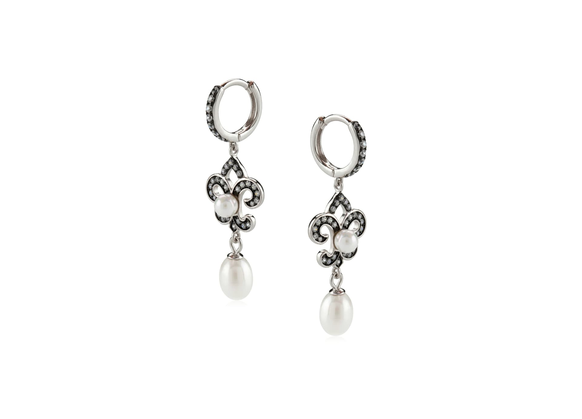 Серьги из серебра 925 с жемчугом