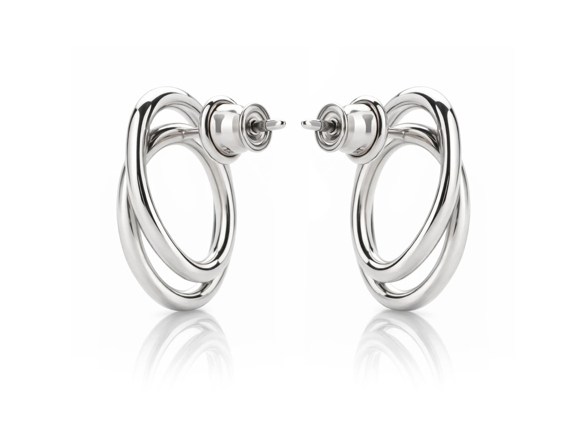 Серьги из серебра 925 без вставки
