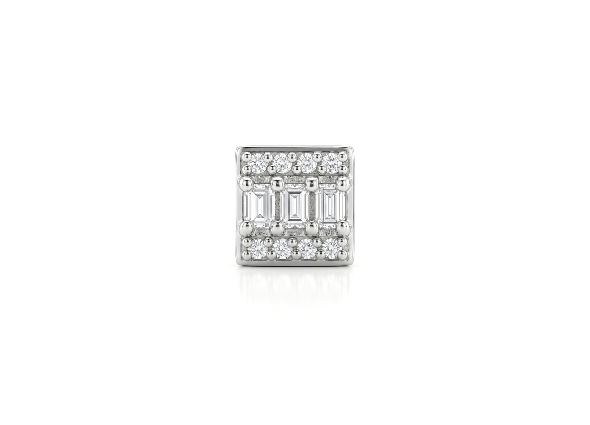 Серьги из золота 585 с  бриллиантом