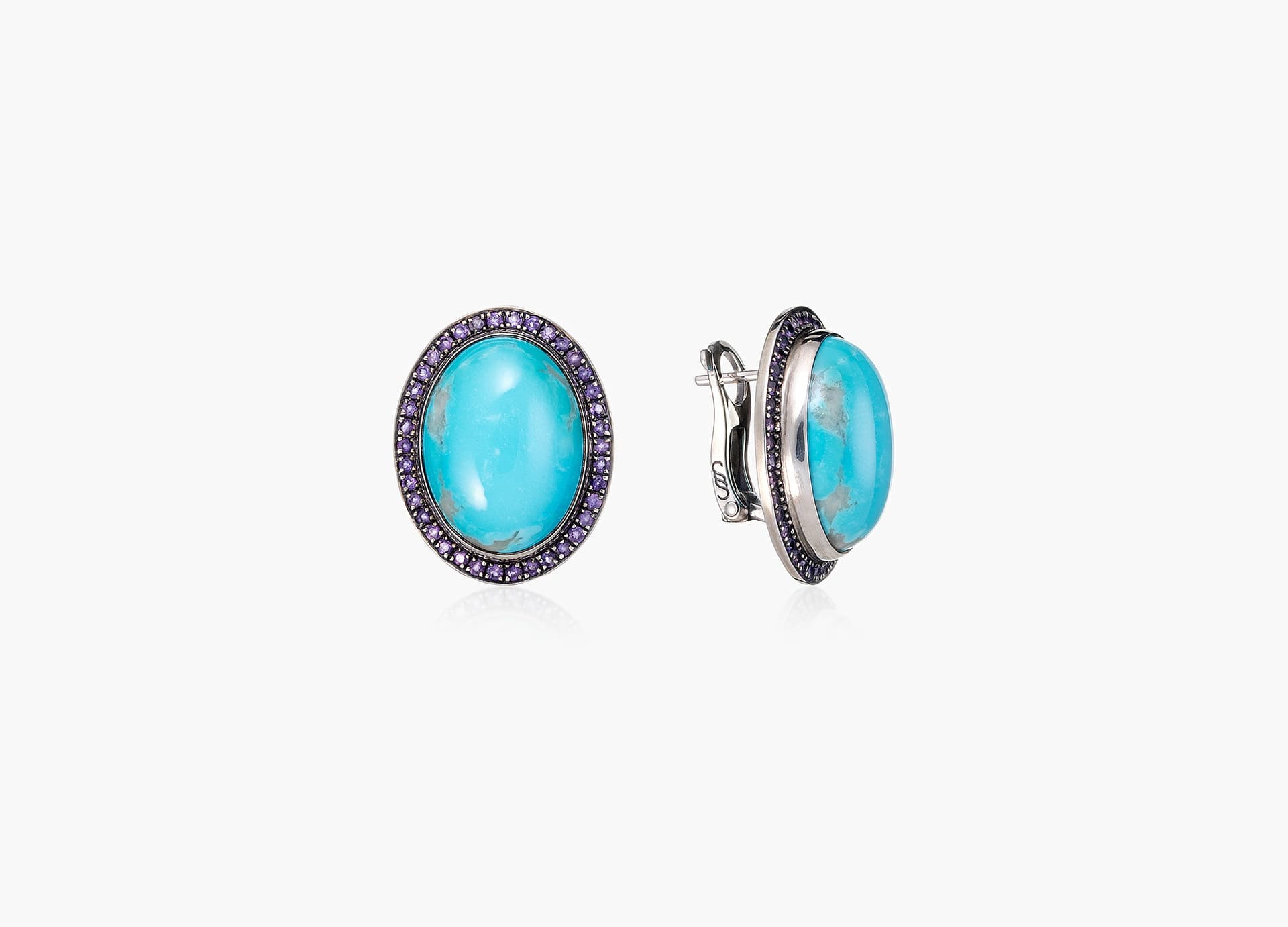 Серьги из серебра 925 с бирюзой