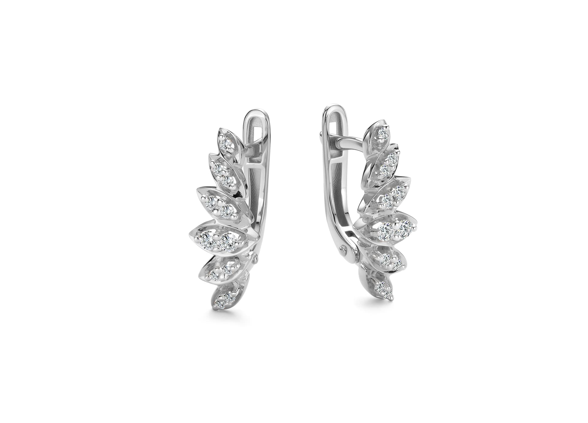 Серьги из золота 585 с бриллиантами
