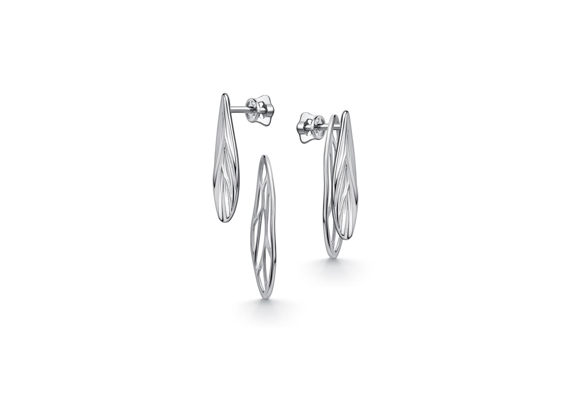 Серьги из серебра 925 без вставки