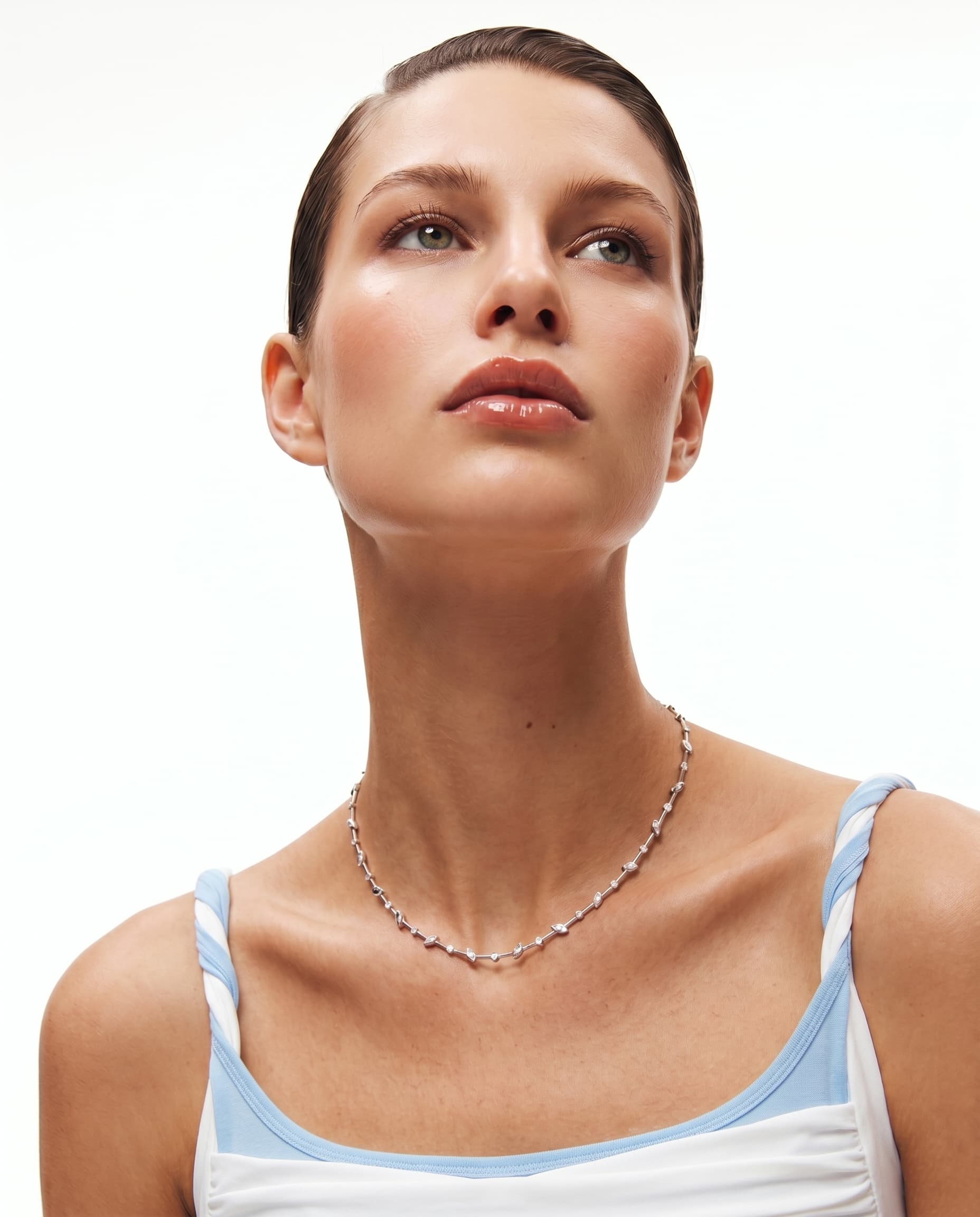 Колье из серебра 925 с фианитами
