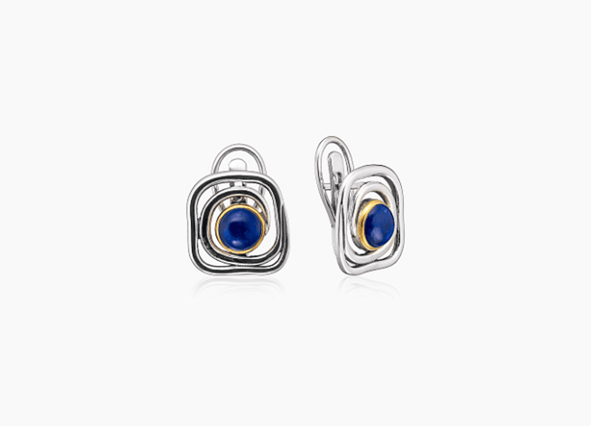 Серьги из серебра 925 с лазуритом