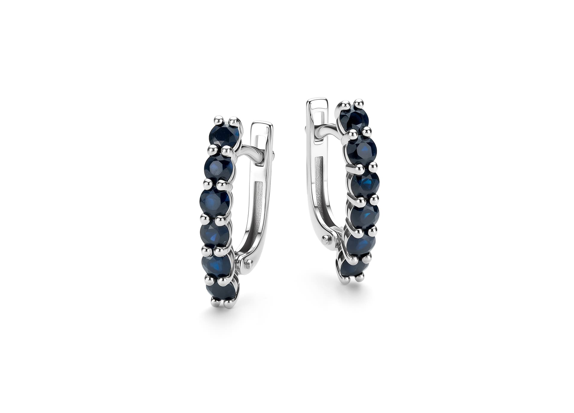 Серьги из золота 585 с сапфирами
