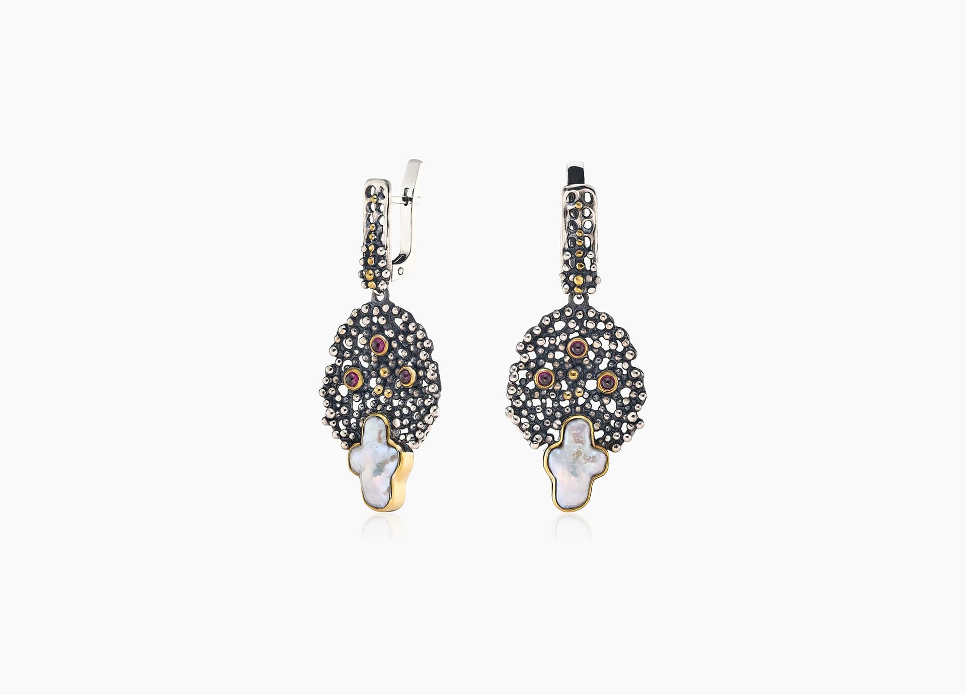 Серьги из серебра 925 с жемчугом