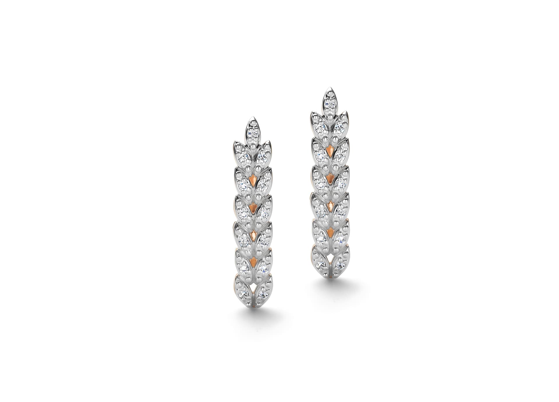 Серьги из золота 585 с  бриллиантом