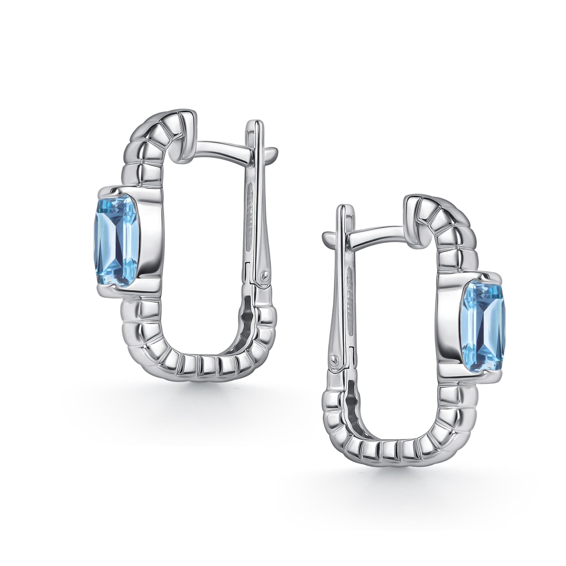 Серьги из серебра 925 с топазами