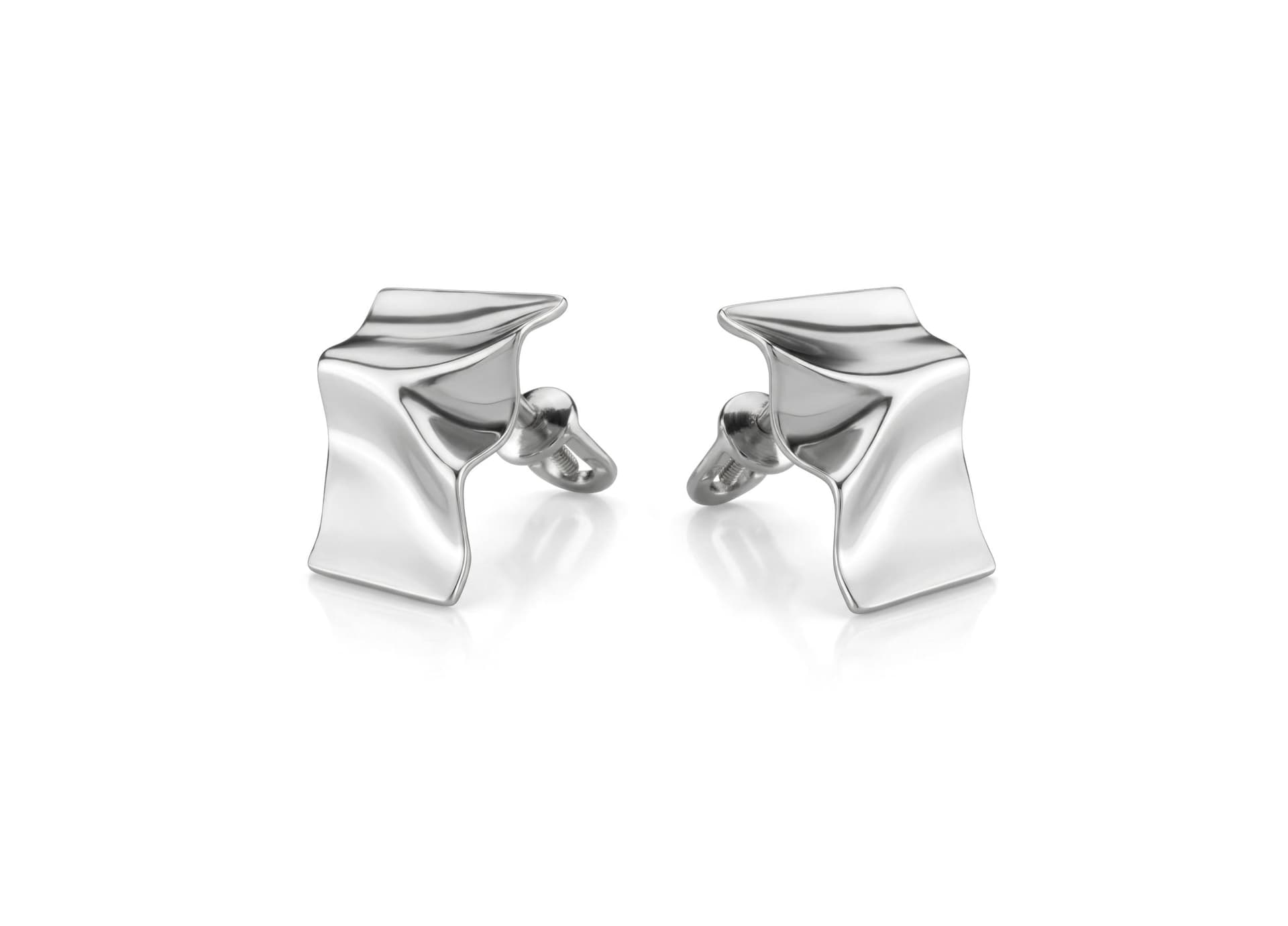 Серьги из серебра 925 без вставки