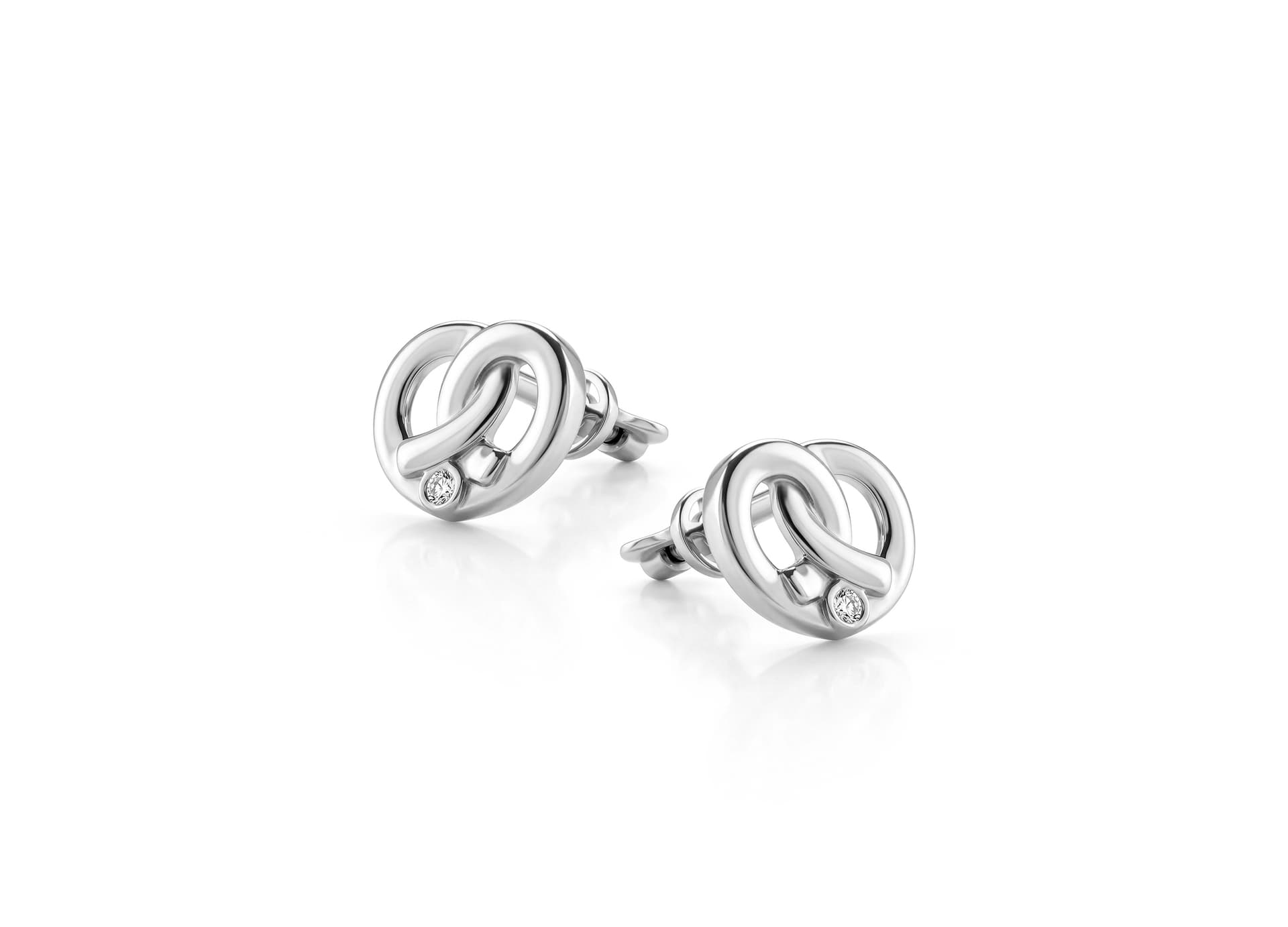 Серьги из серебра 925 с фианитами