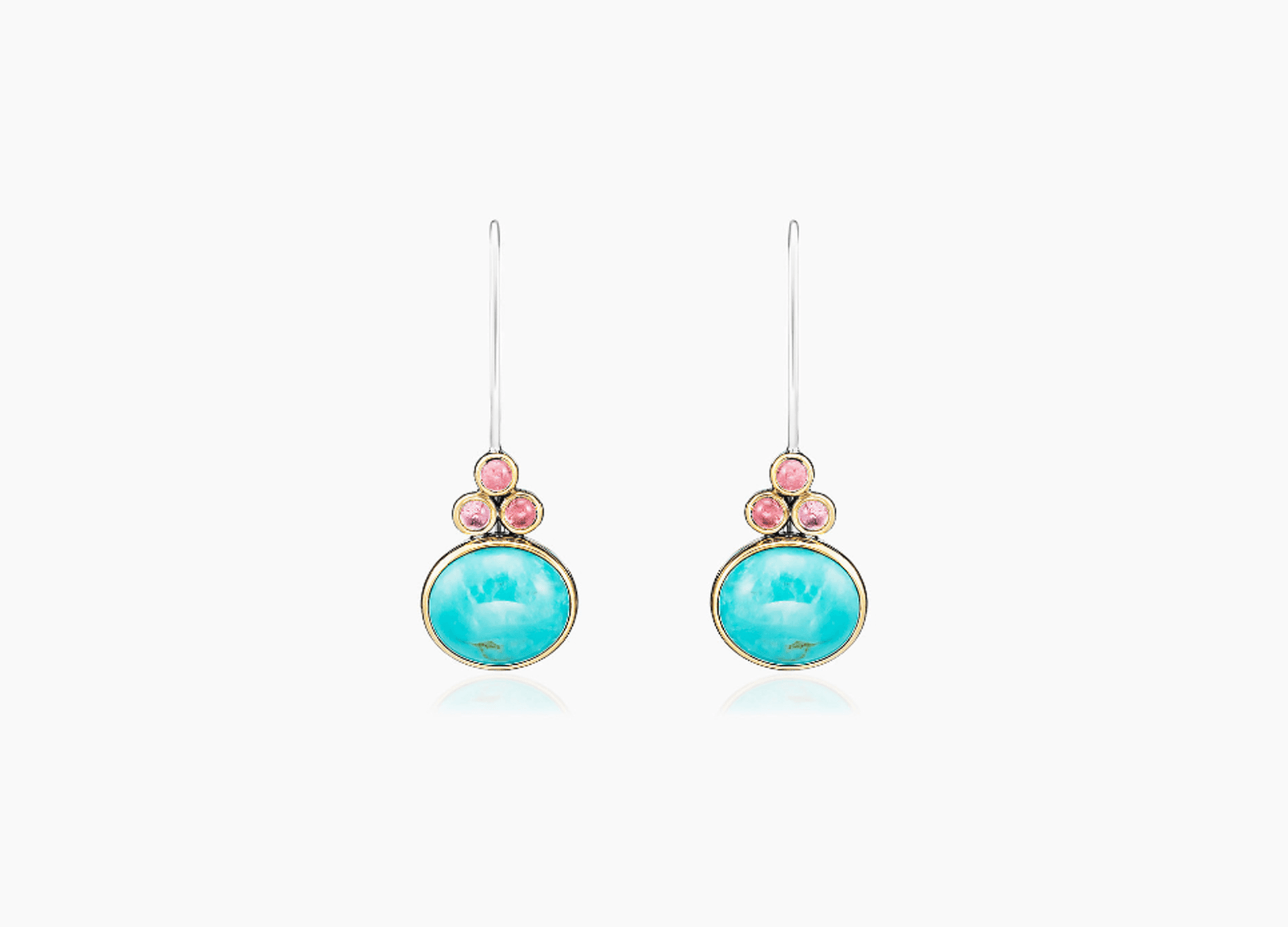 Серьги из серебра 925 с  бирюзой