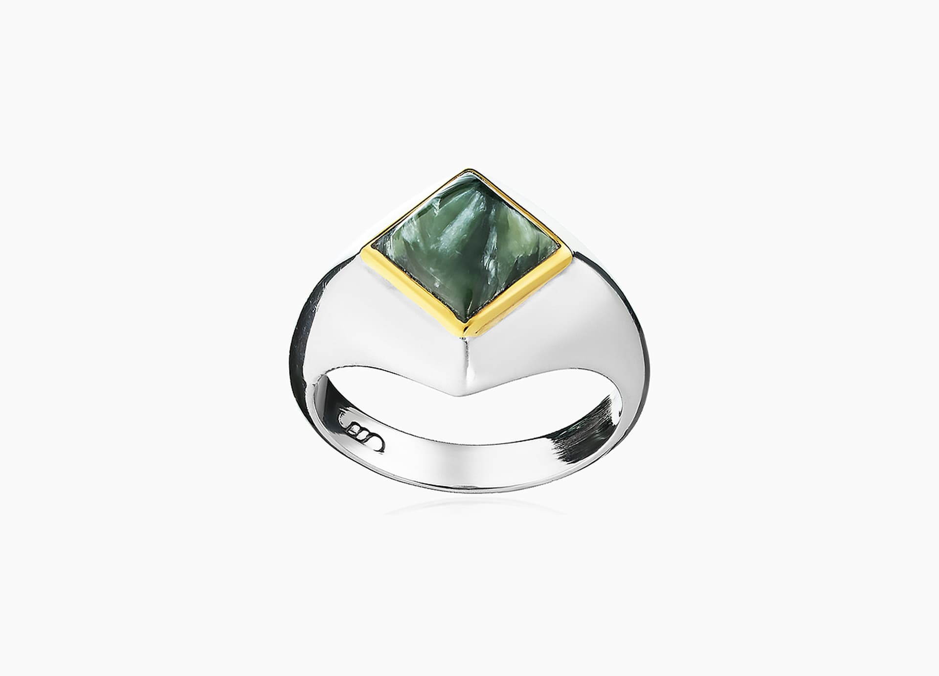 Кольцо из серебра 925 с  серафинит