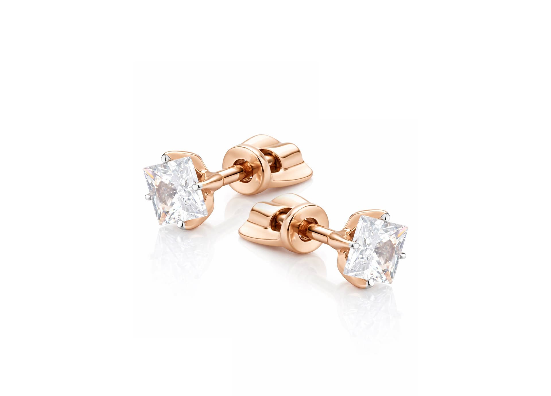 Серьги из золота 585 с фианитами