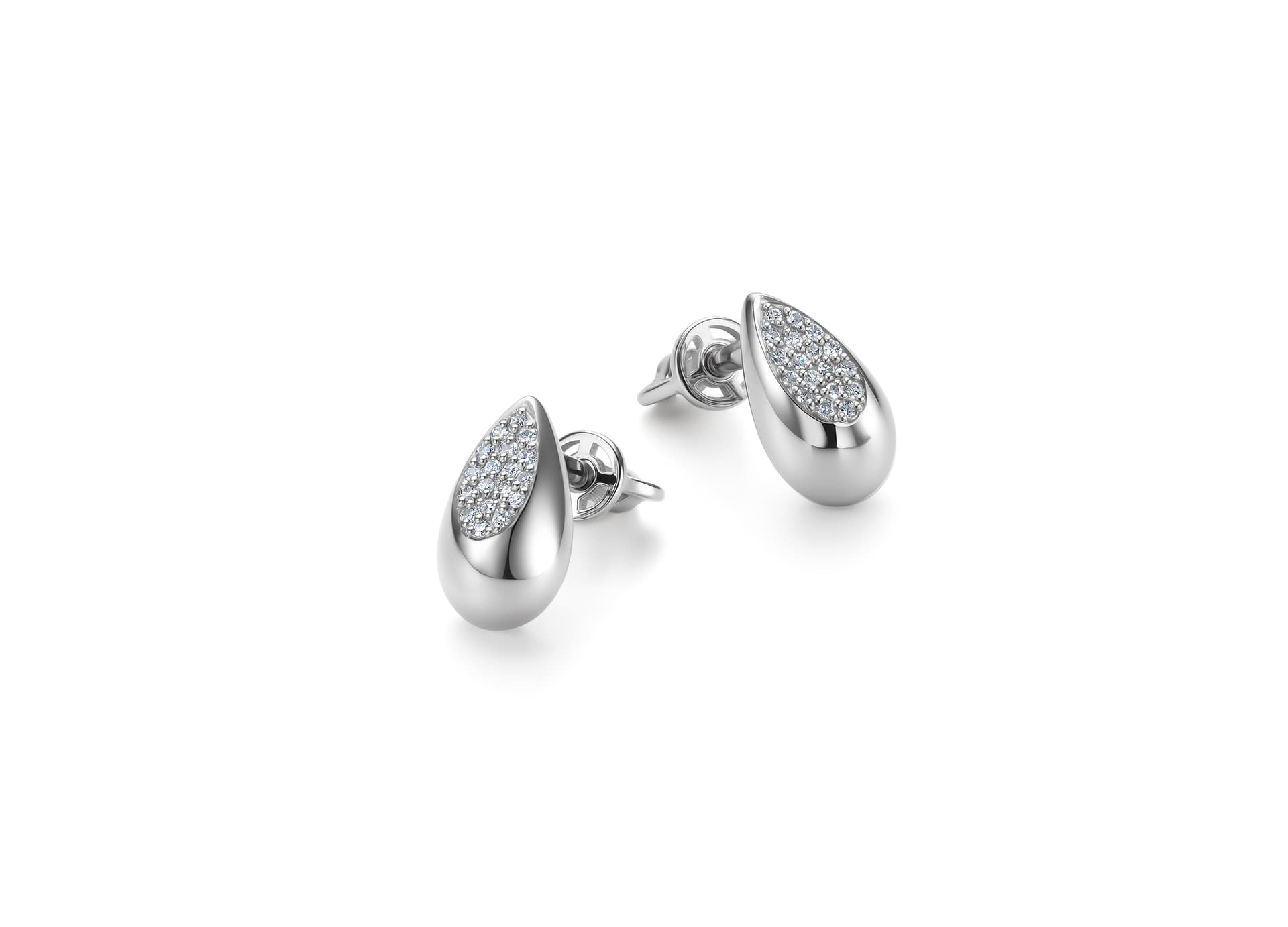 Серьги из золота 585 с бриллиантами