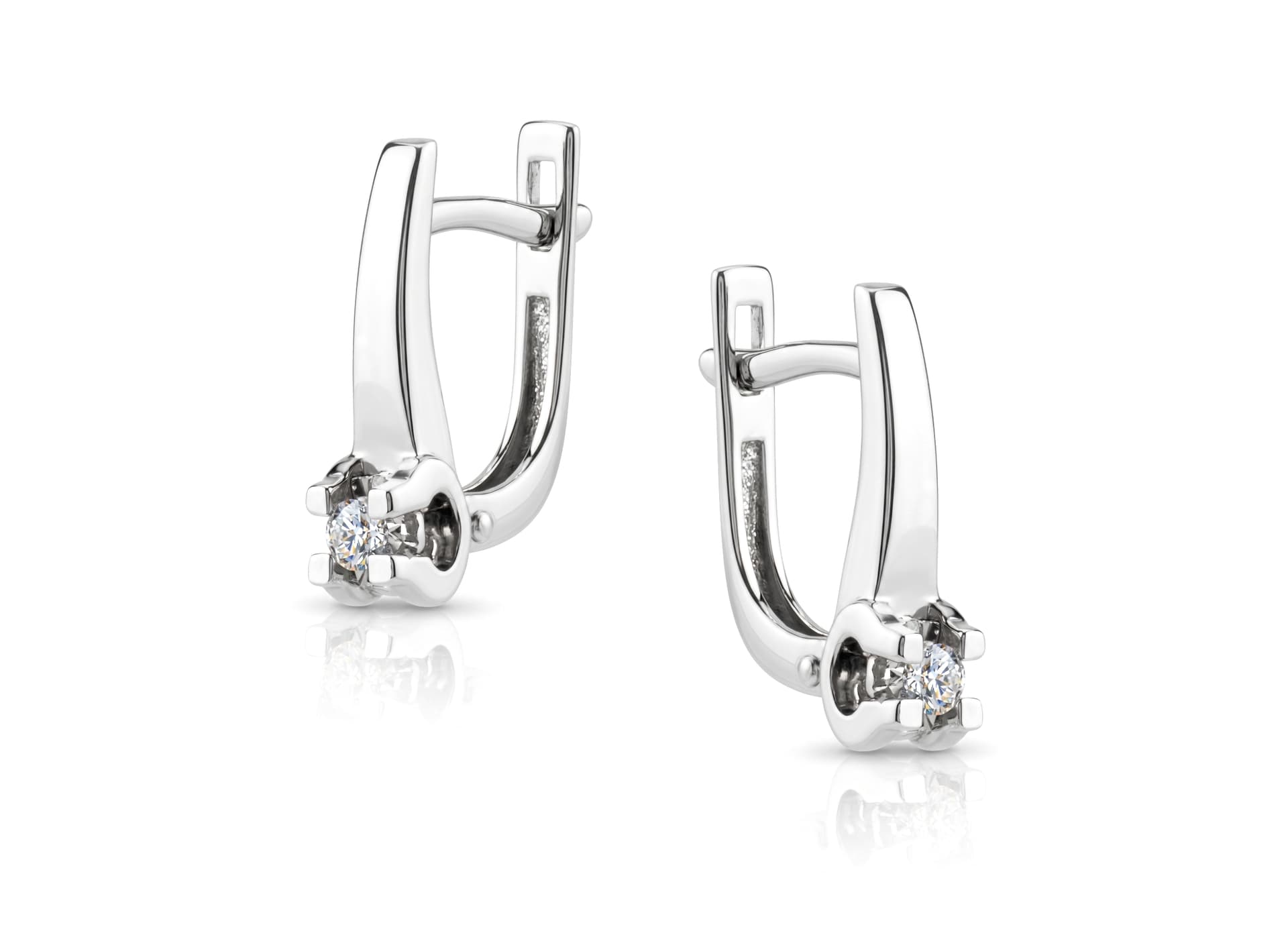 Серьги из золота 585 с бриллиантами