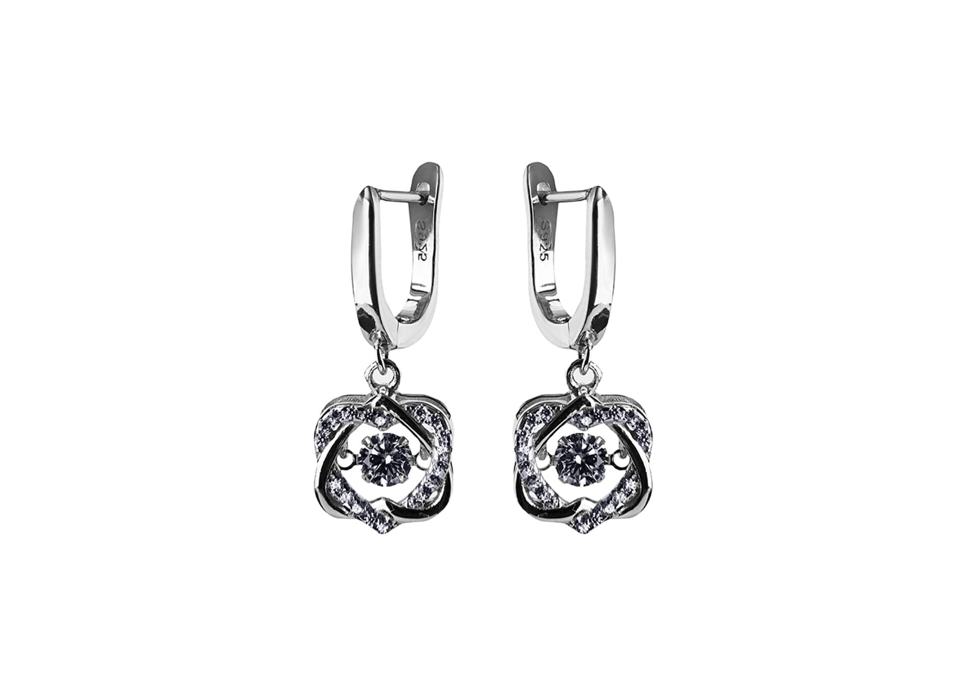 Серьги из серебра 925 с кубическим цирконием