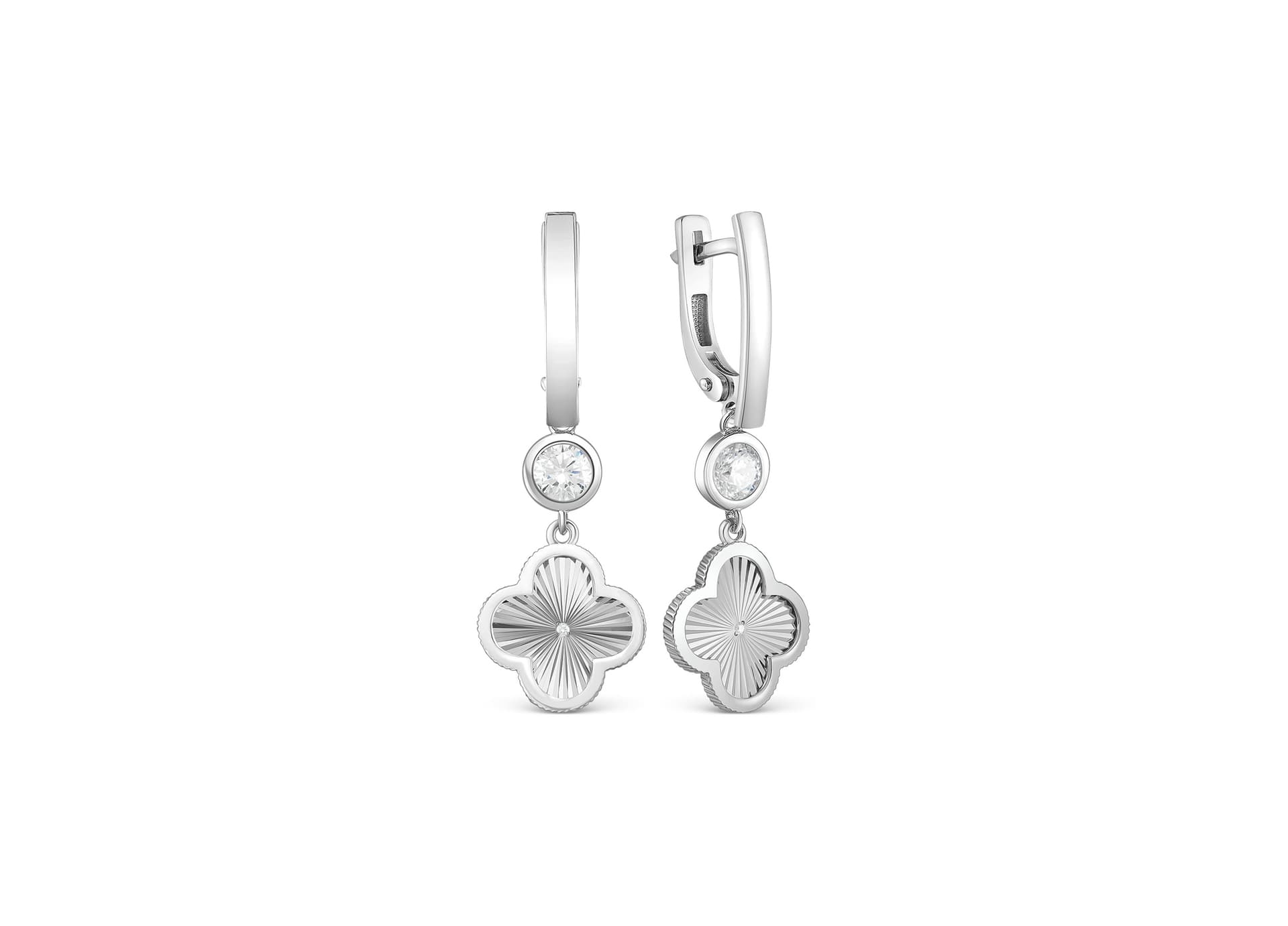 Серьги из серебра 925 с фианит