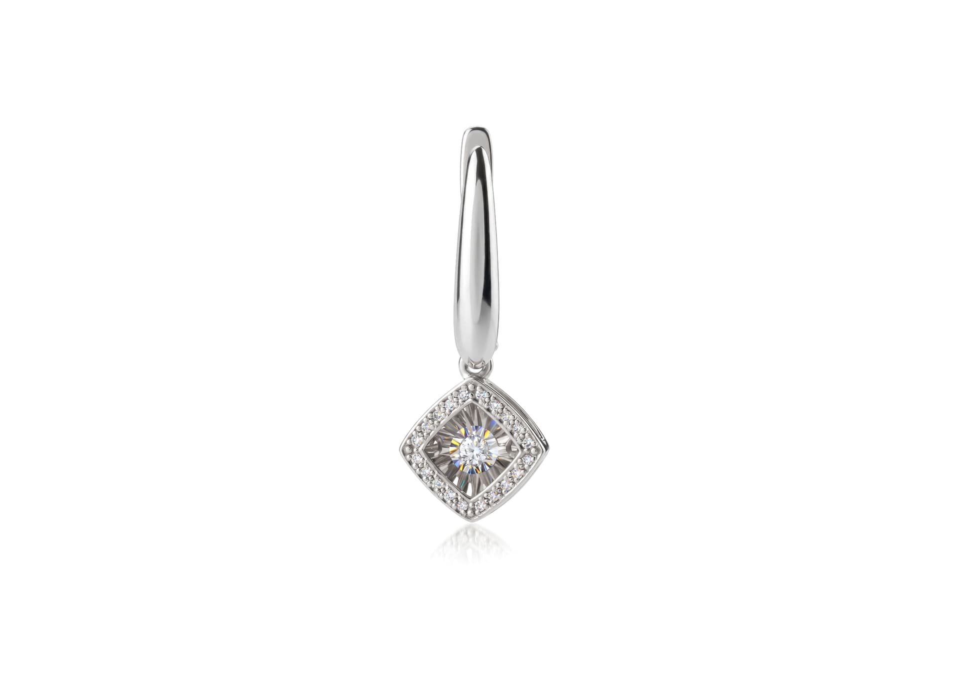 Серьги из золота 585 с бриллиантами