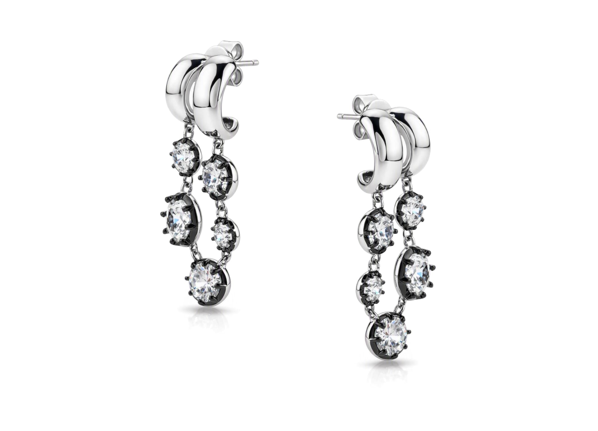 Серьги из серебра 925 с кубическим цирконием