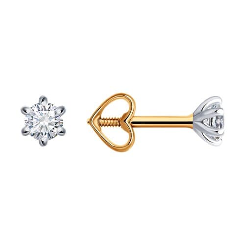 Серьги из золота 585 с бриллиантами