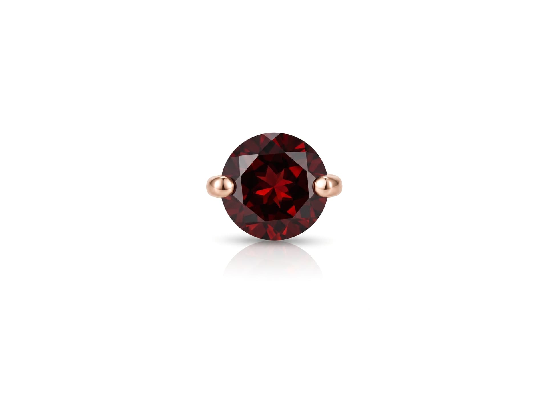 Серьги из золота 585 с гранатами