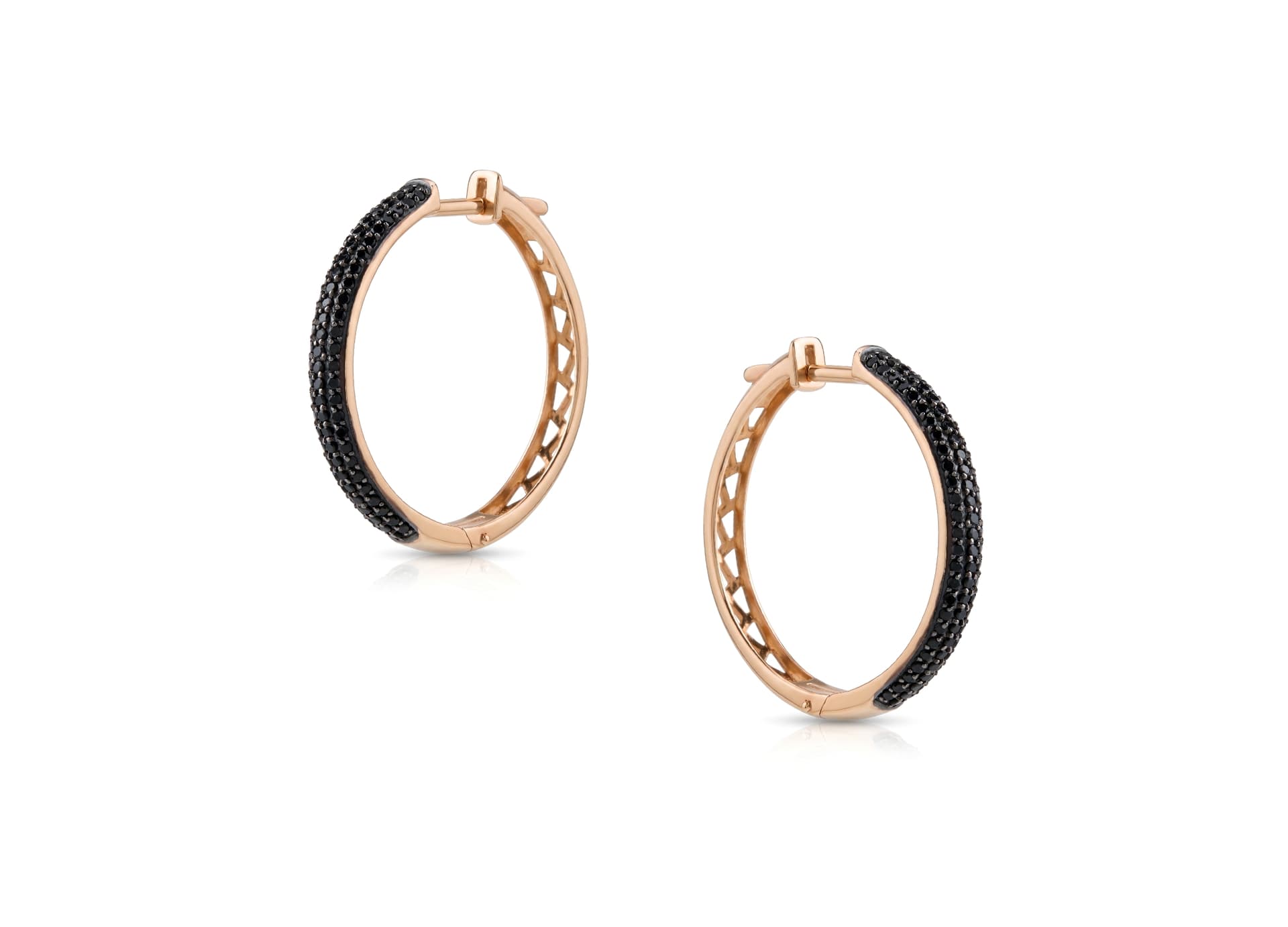 Серьги из золота 585 с шпинелем