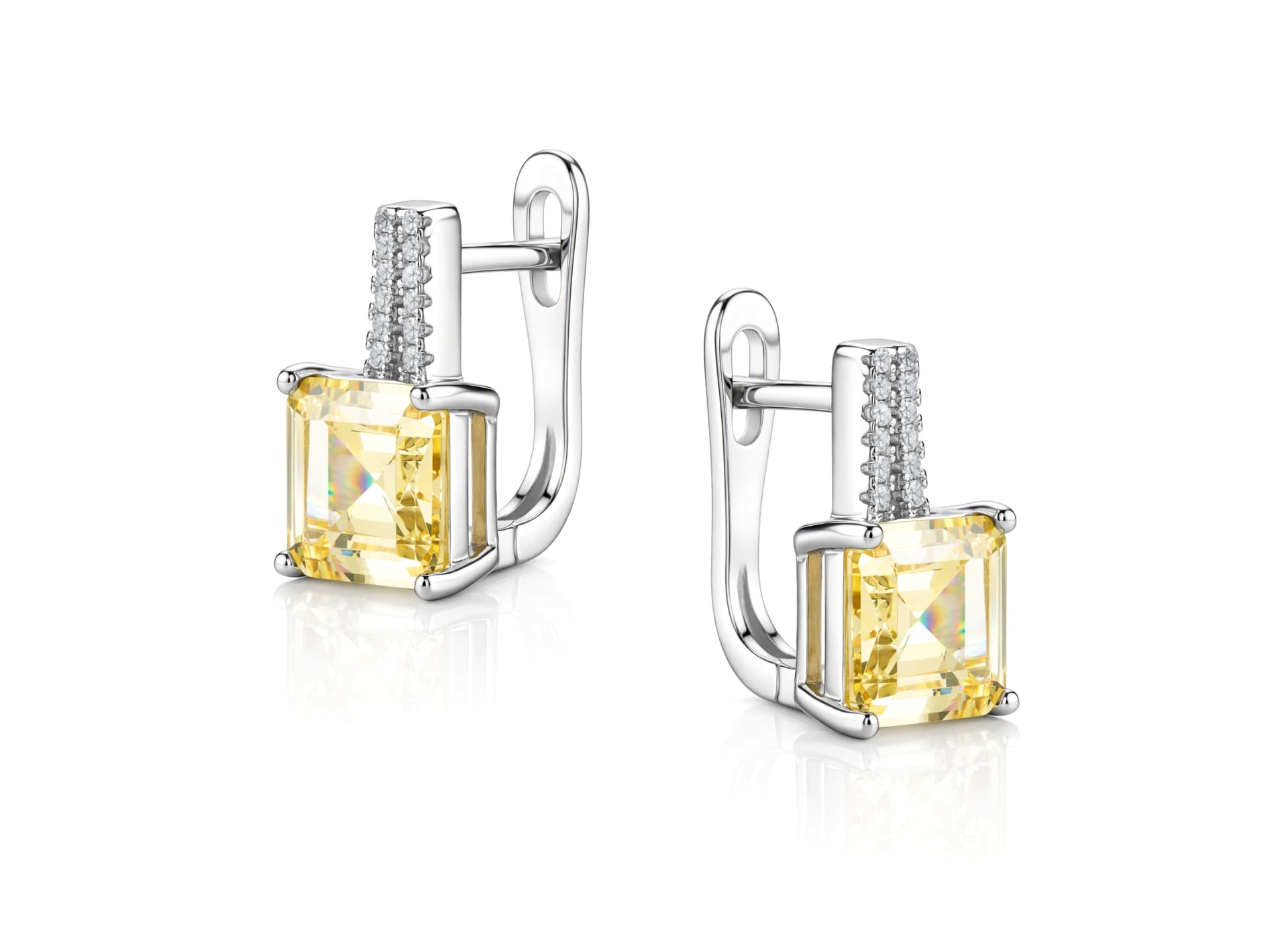 Серьги из серебра 925 с кубическим цирконием