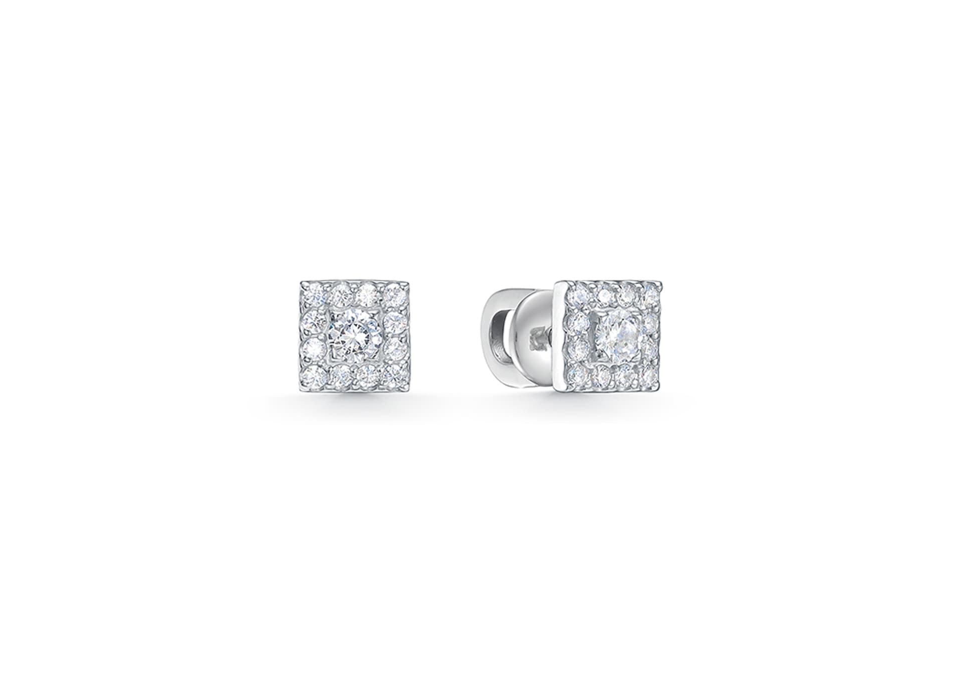Серьги из серебра 925 с фианитом